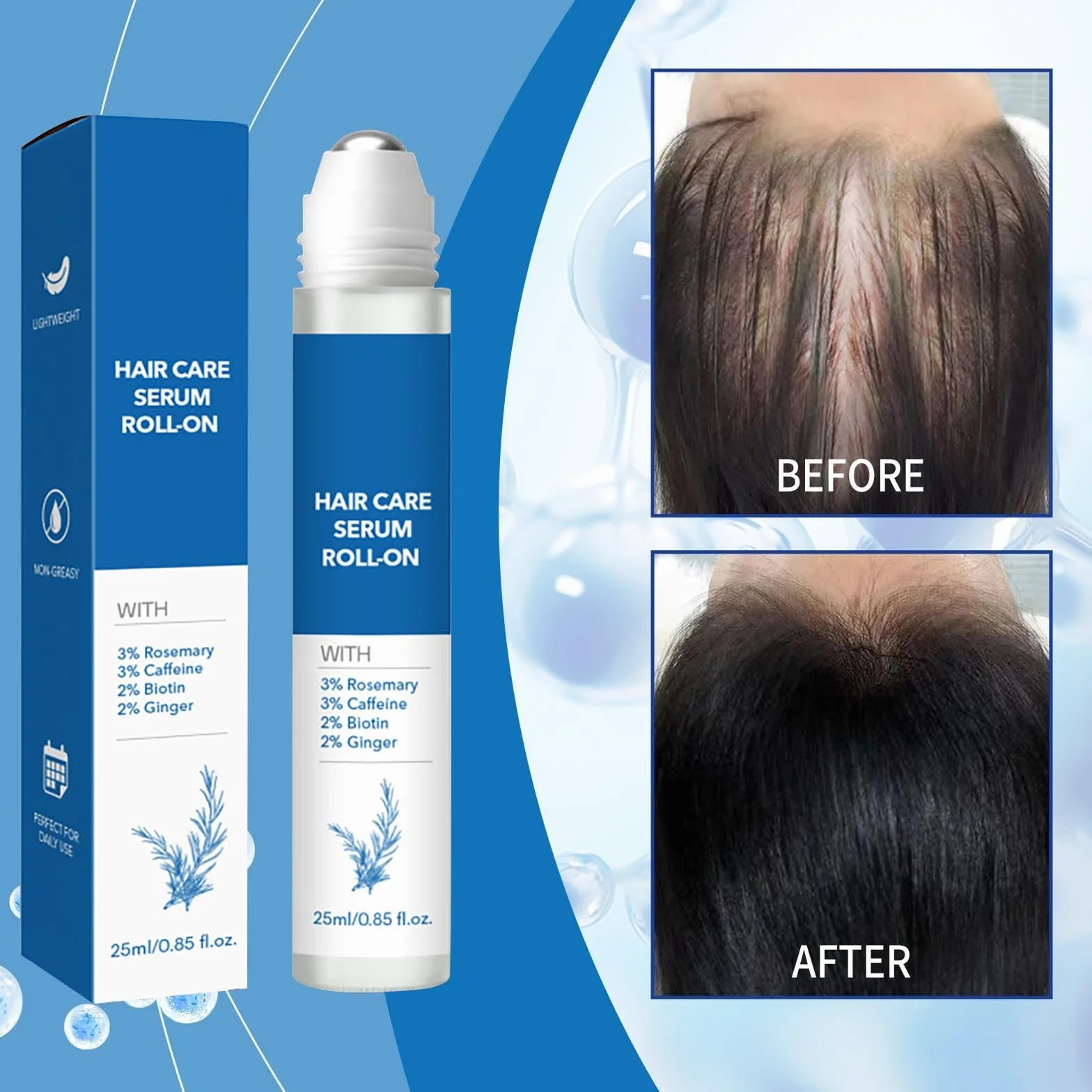 Rozmarynowe serum na porost włosów przeciw wypadaniu 3 szt.