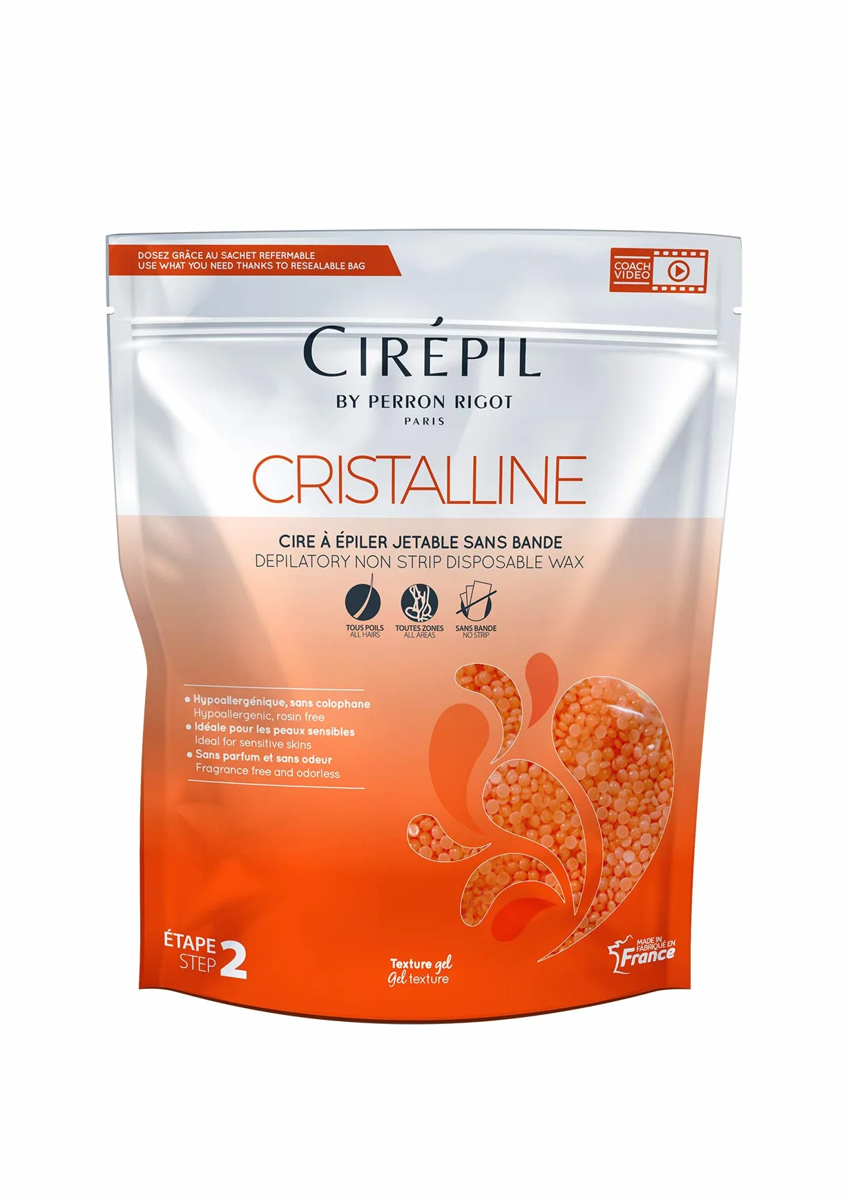 Cirepil Cristalline Wax Refill Bag, 800 gramów by Perron Rigot