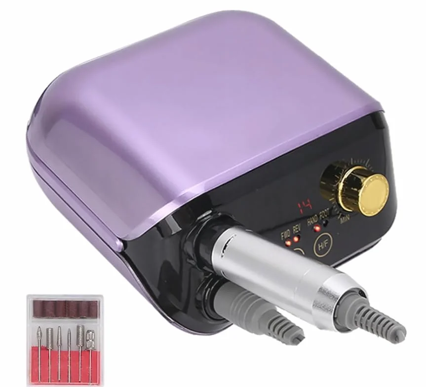 Frezarka Do Paznokci 65W 35000 RPM Twist-Lock Zestaw Frezów Cicha Praca