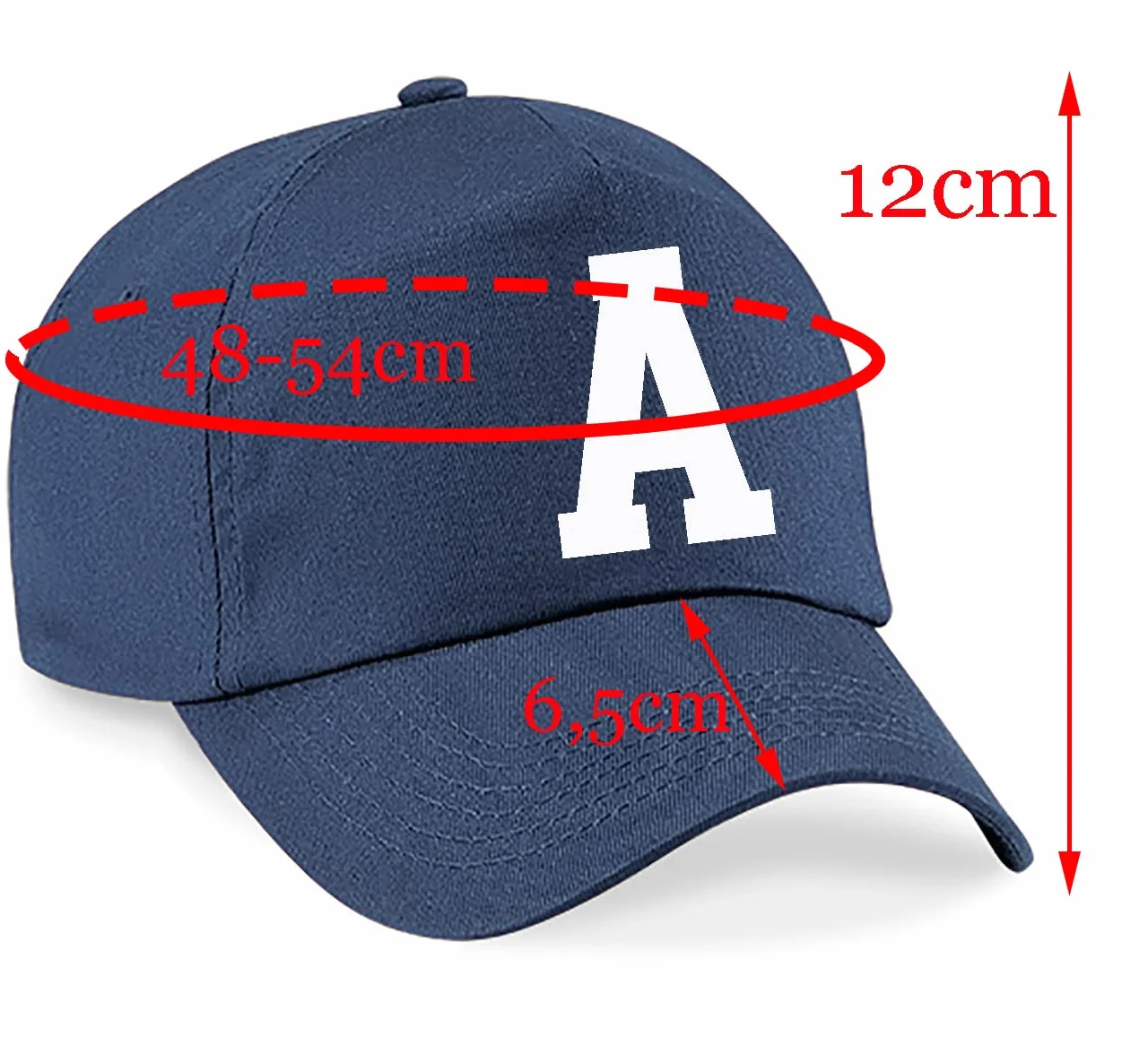 4sold Dziecięca granatowa bawełna A-Z letni kapelusz przeciwsłoneczny dzieci szkoła dzieci czapki czapka sport chłopiec dziewczyna regulowany baseball