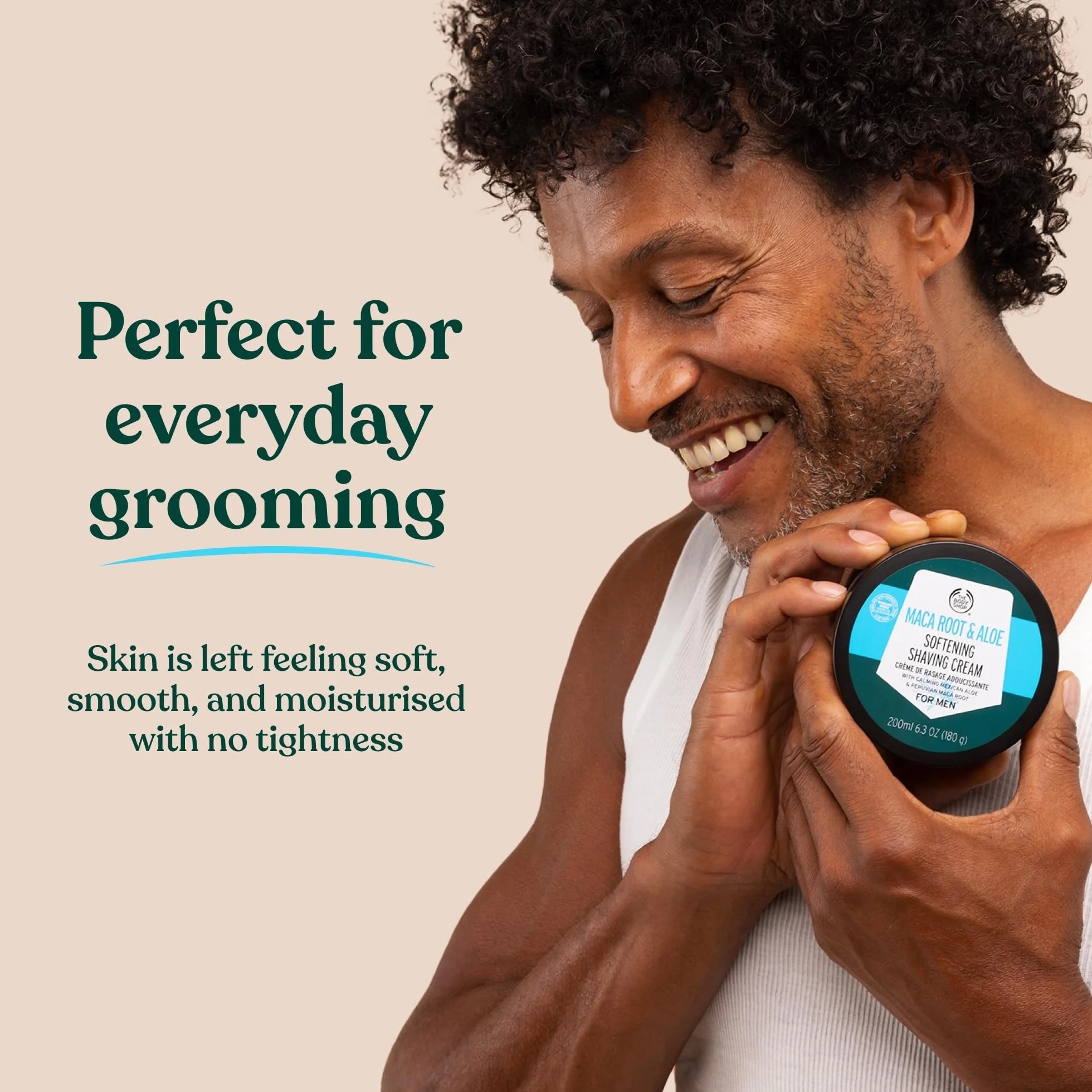 The Body Shop Maca-Wurzel und Aloe Weichmachende Rasiercreme, 200 ml