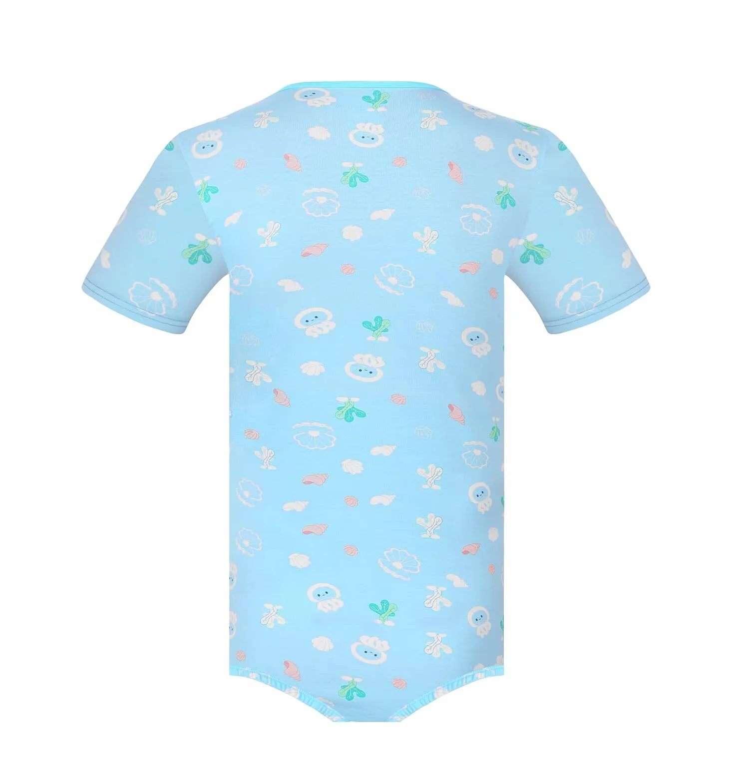Landofgenie Męskie Onesie Bawełniane Pidżama Bodysuit Pidżama dla Mężczyzn Jednoczęściowy Romper-Sea Lions