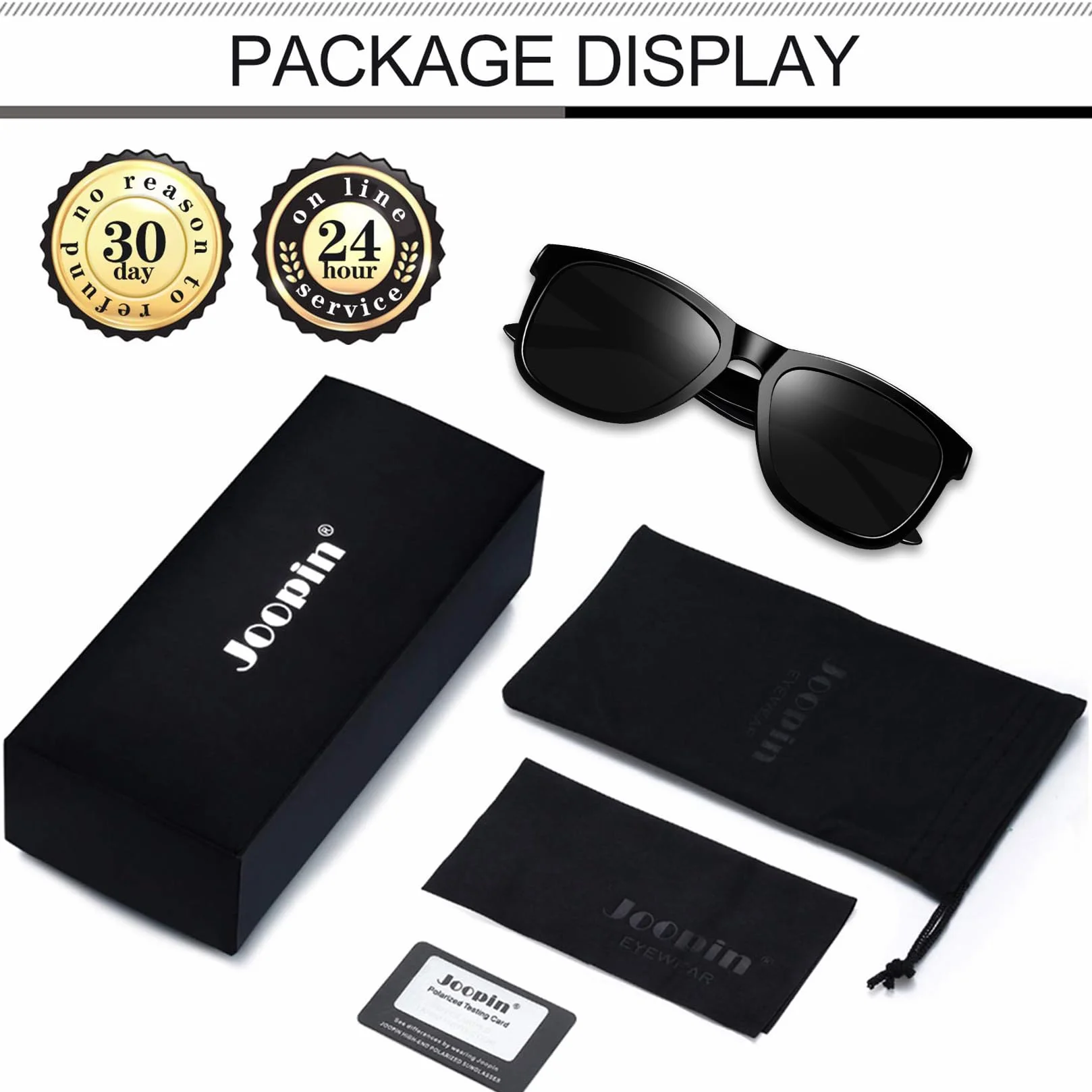 Joopin Polaryzowane okulary przeciwsłoneczne Męskie damskie 100% ochrona przed promieniowaniem UV Unisex Retro Okulary przeciwsłoneczne do jazdy