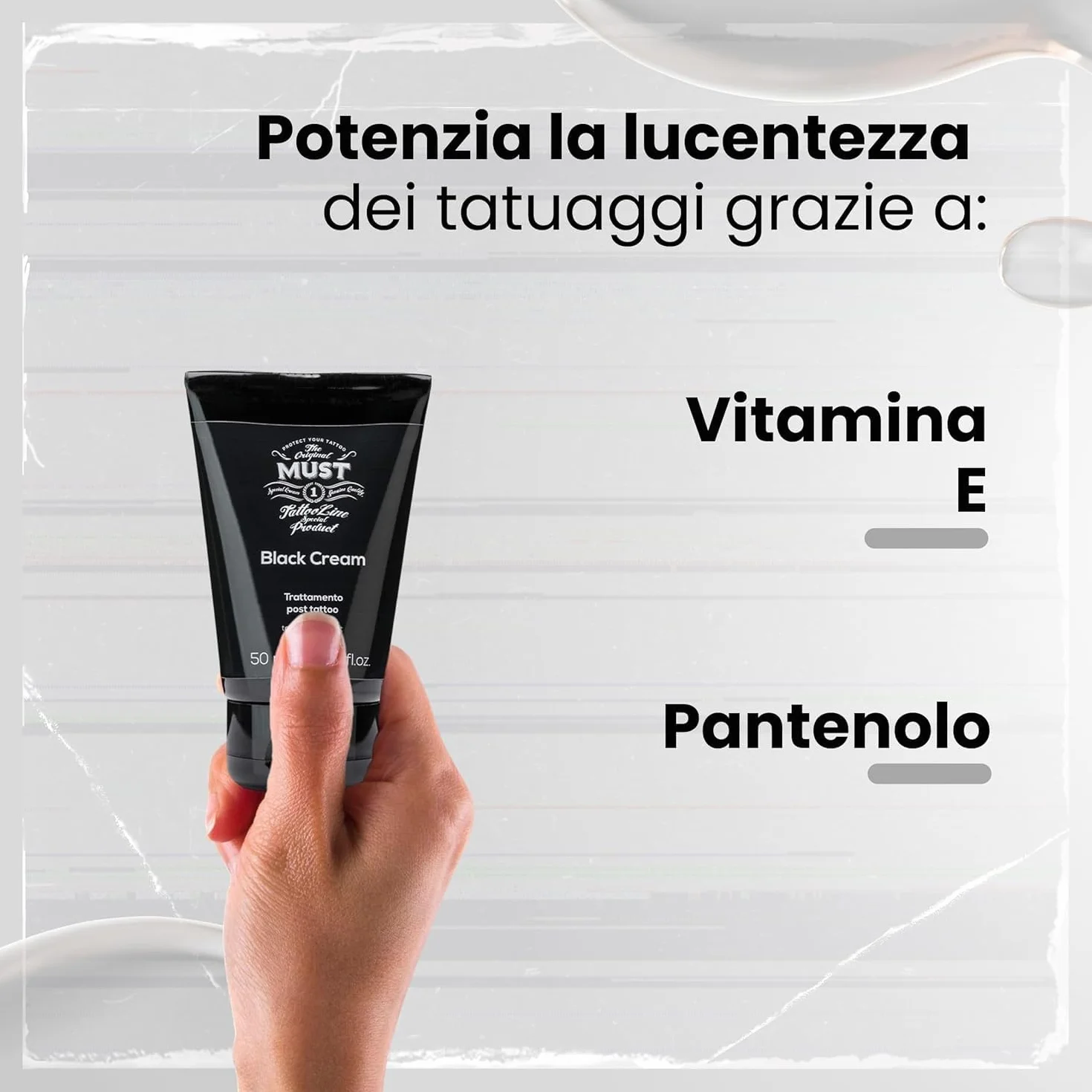 MUST Krem do tatuażu dla ochrony i uzdrawiania czarne tatuaże - złuszczający krem do tatuażu do regeneracji skóry - Uzdrawiający krem do tatuażu 200 ml