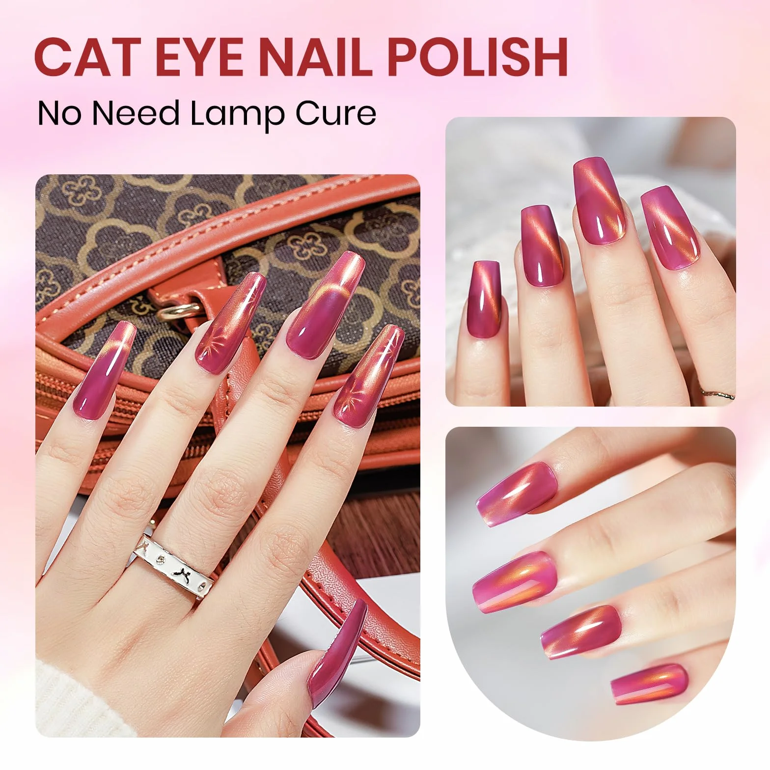 SUPWEE Cat Eye lakier do paznokci z magnesem, 16 ml, szybkoschnący, magnetyczny lakier żelowy bez lampy UV Quick Dry High Gloss Oil Based Nail Polish do majsterkowania i użytku domowego 028