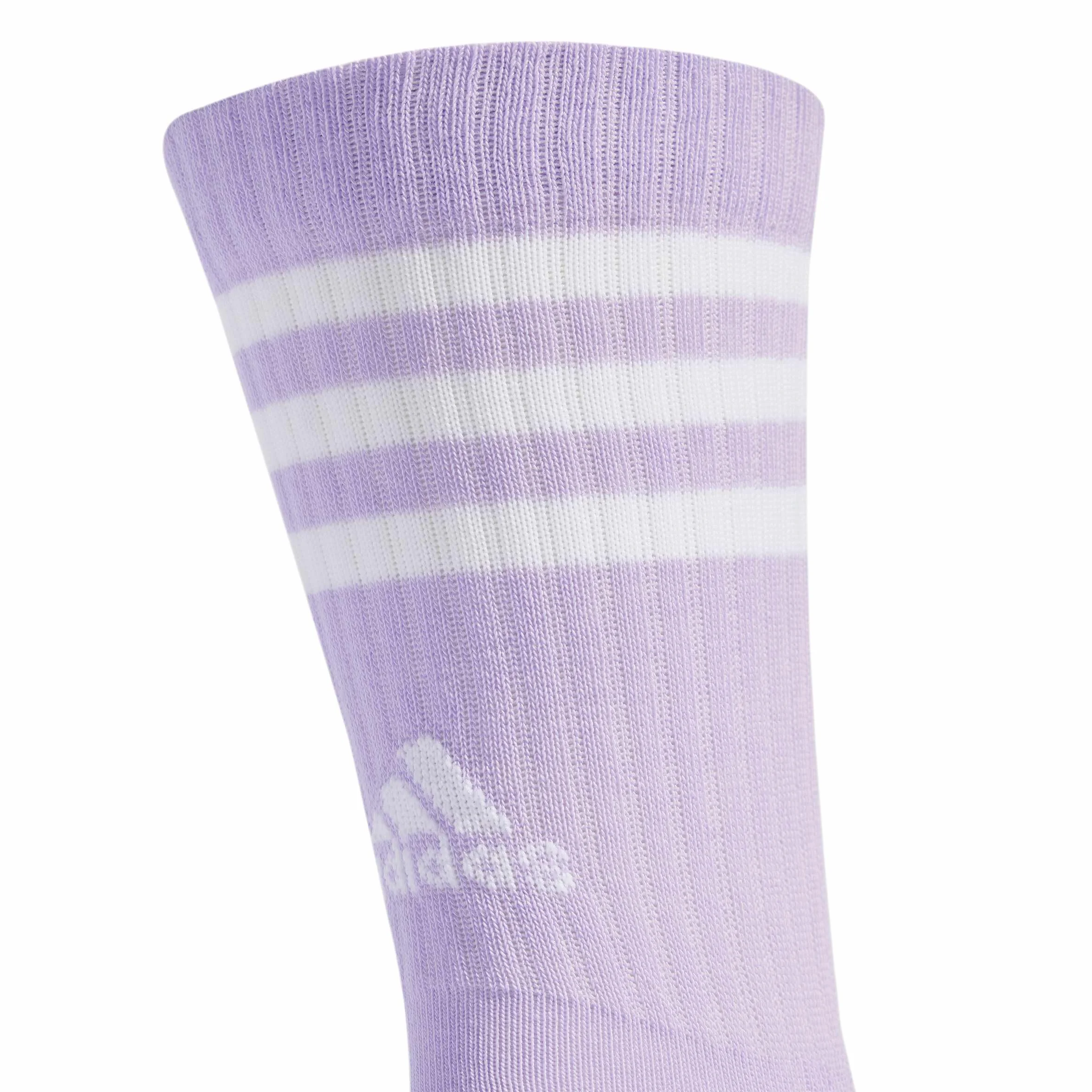 adidas Uniseks 3-Stripes Cushioned Crew Socks 3 Pairs, Powder Plum/White/Halo Mint, 6.5-8