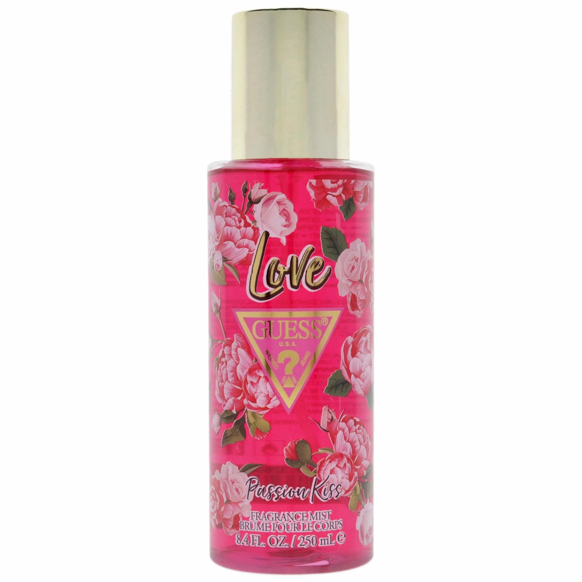 GUESS Love Passion Kiss, mgiełka perfumowana dla kobiet, cytrusowo-kwiatowy zapach, wanilia, jaśmin, zmysłowy i świeży zapach, 250 ml