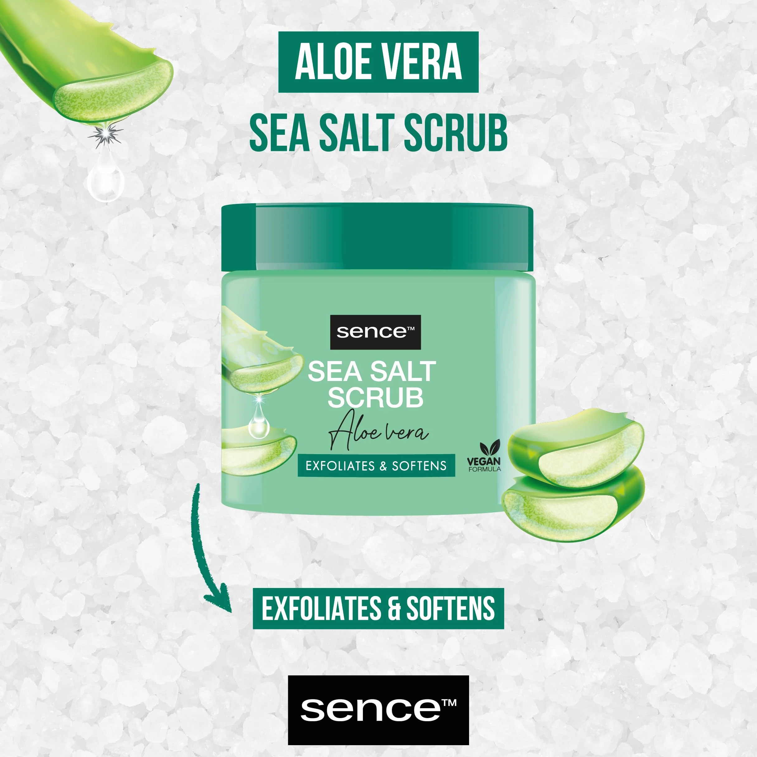 SENCE SCRUB CIAŁO 500 GR. SEA SALT ALOE PRAWNY WAZON