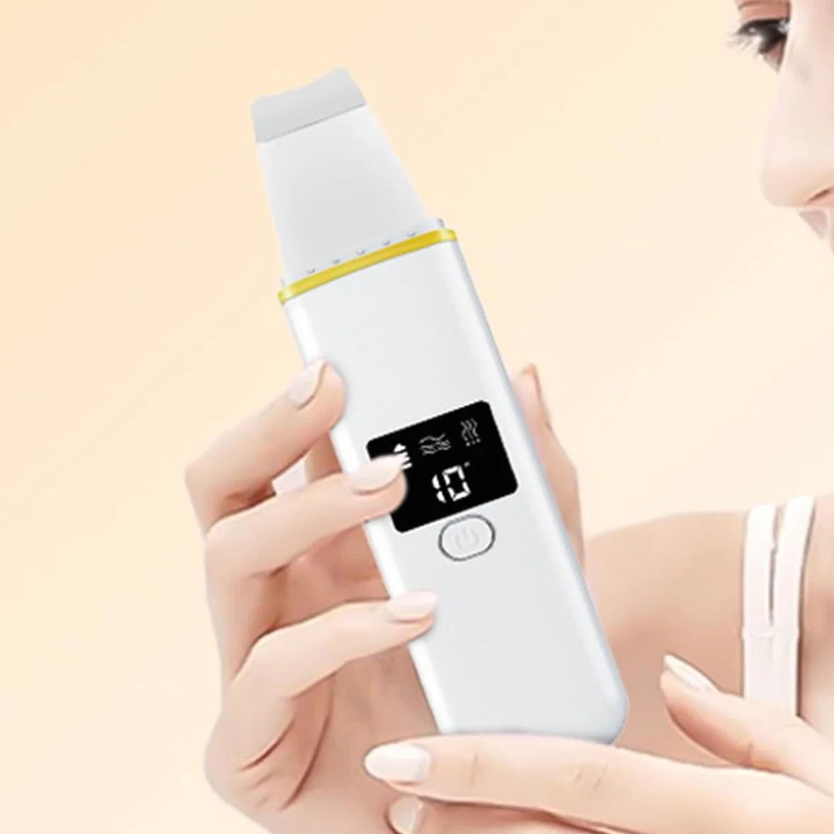 Namvo Ultradźwiękowy peeling do skóry 4 tryby usuwania zaskórników oczyszczanie porów ultradźwiękowy skrobak do twarzy wyświetlacz LCD ładowanie USB pielęgnacja skóry