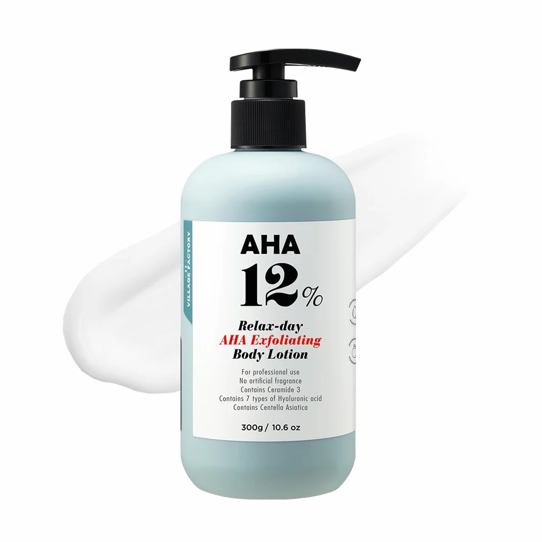 AHA Body Lotion Glicolic ACID 12% 300g Peeling Korean Skincare