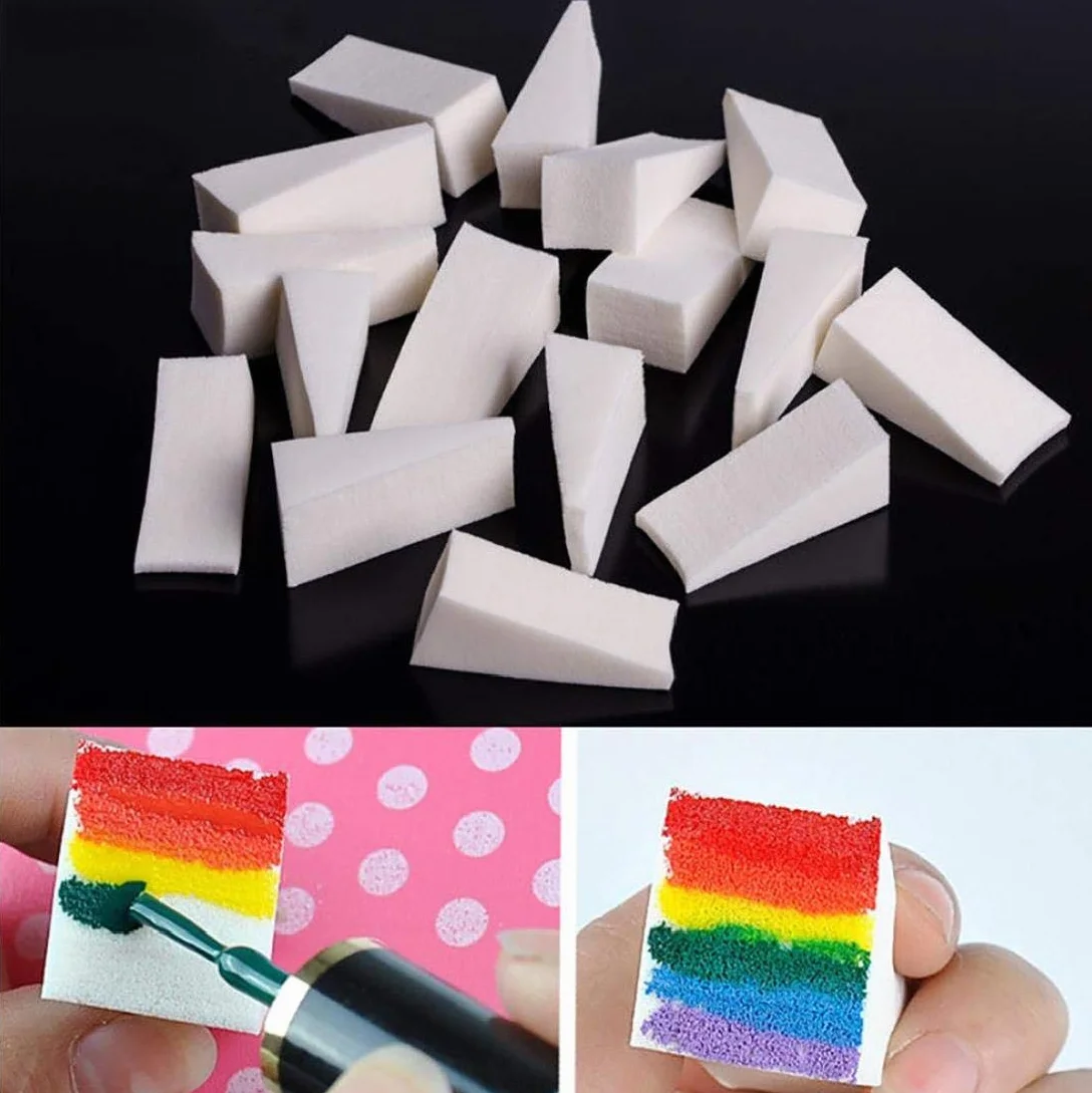 12 szt. / zestaw Nail Art Gradient miękkie gąbki do malowania blaknięcie narzędzia do manicure - polskie stemplowanie DIY narzędzia do zdobienia paznokci akcesoria