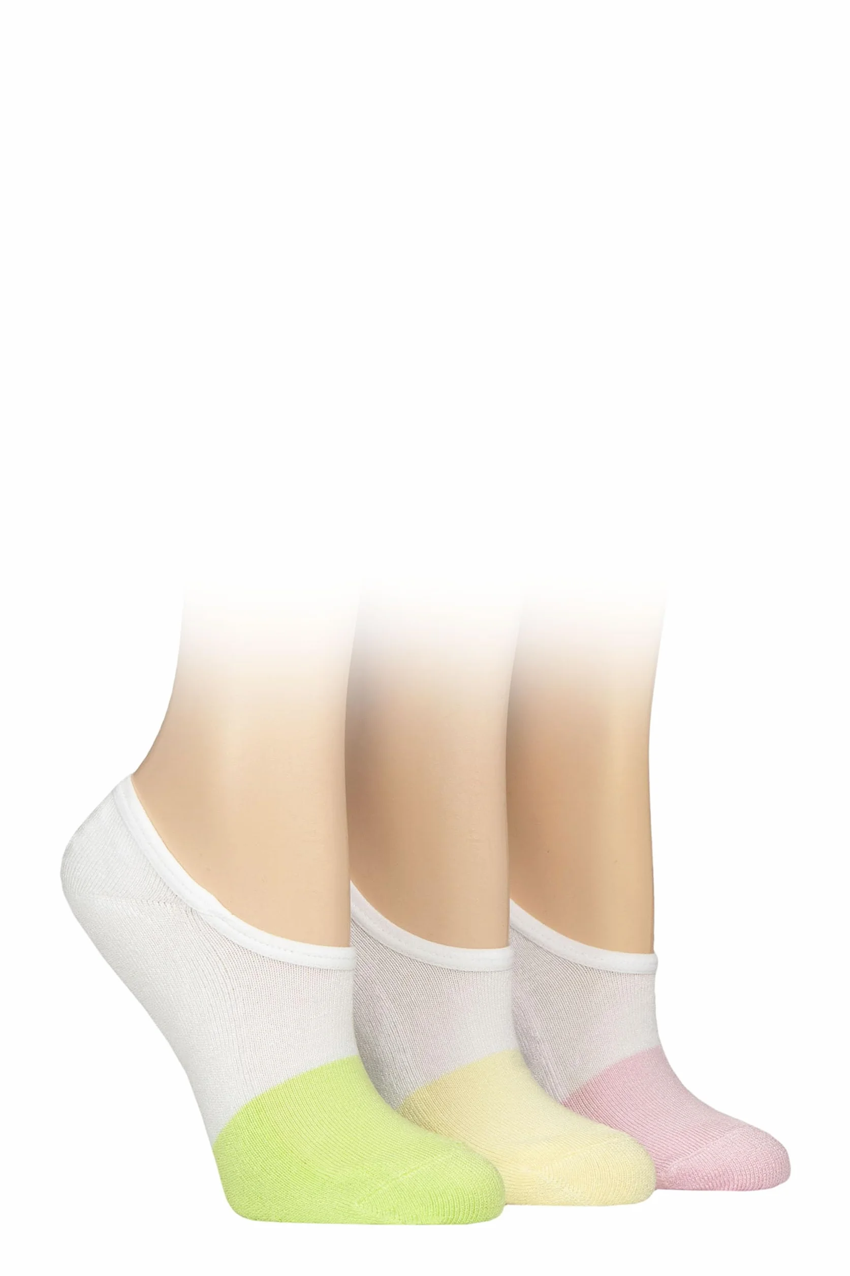 SockShop Wildfeet damskie skarpety wewnętrzne do butów, bambusowe, półwyściełana podeszwa, antypoślizgowe uchwyty na pięcie, 3 pary, rozmiar 37-42