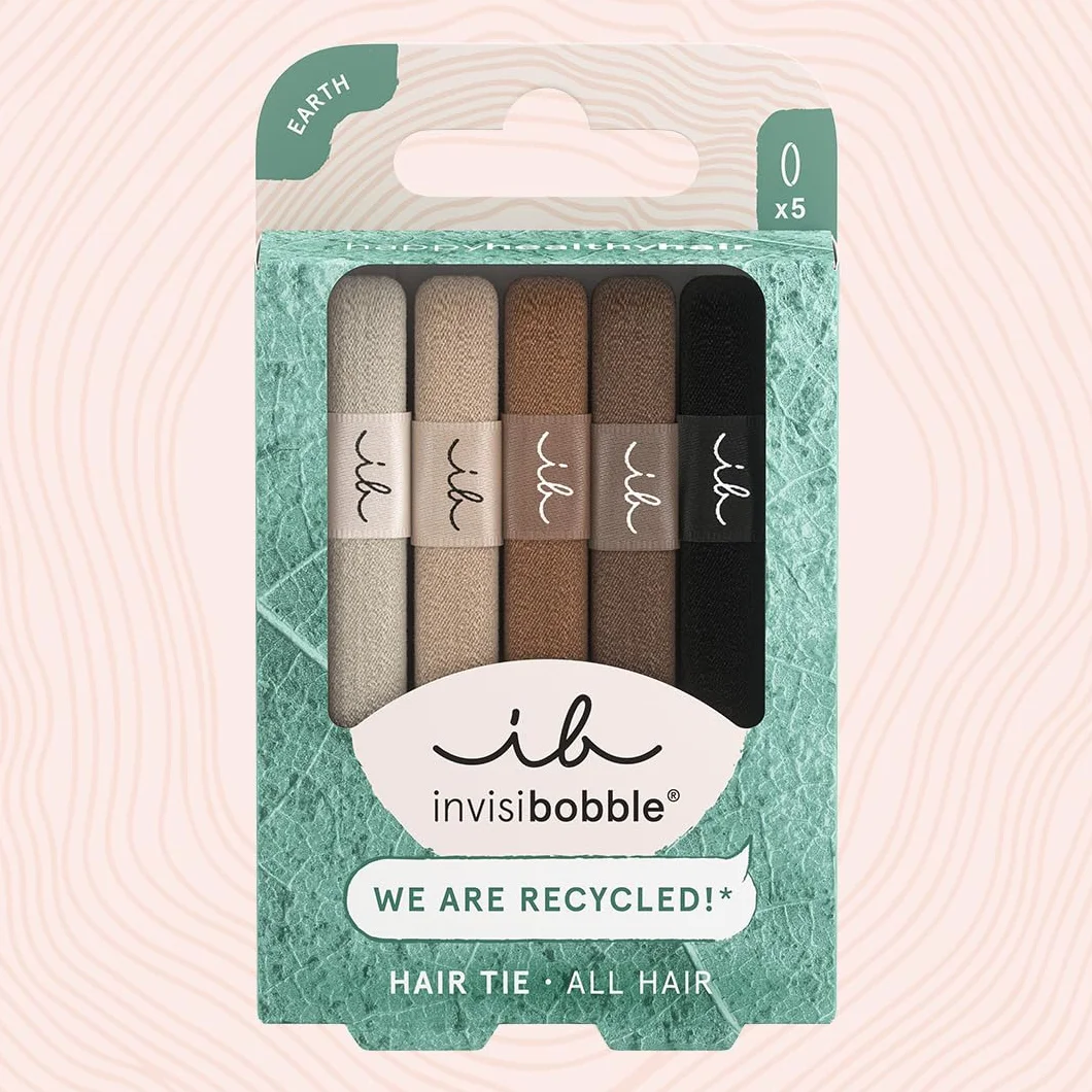 Invisibobble Mocha Brown elastyczna | miękka dla włosów | zapobiegająca puszeniu się włosów, bez śladu, stylowe akcesoria do włosów, 5 sztuk