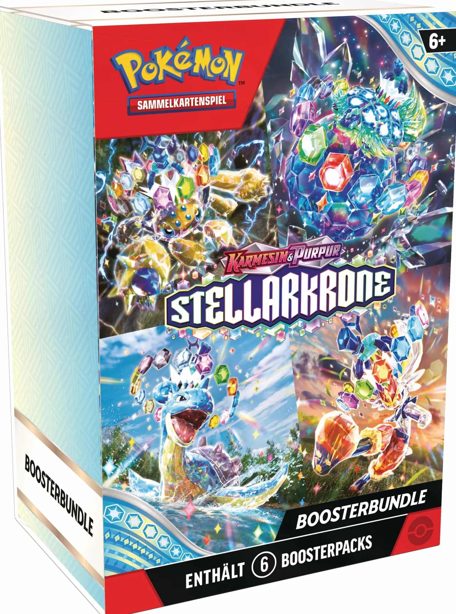 Pokémon - Gra karciana kolekcjonerska: Boosterbundle Karmesin & Purpur – Stellarkorone (6 Boosterpacks)