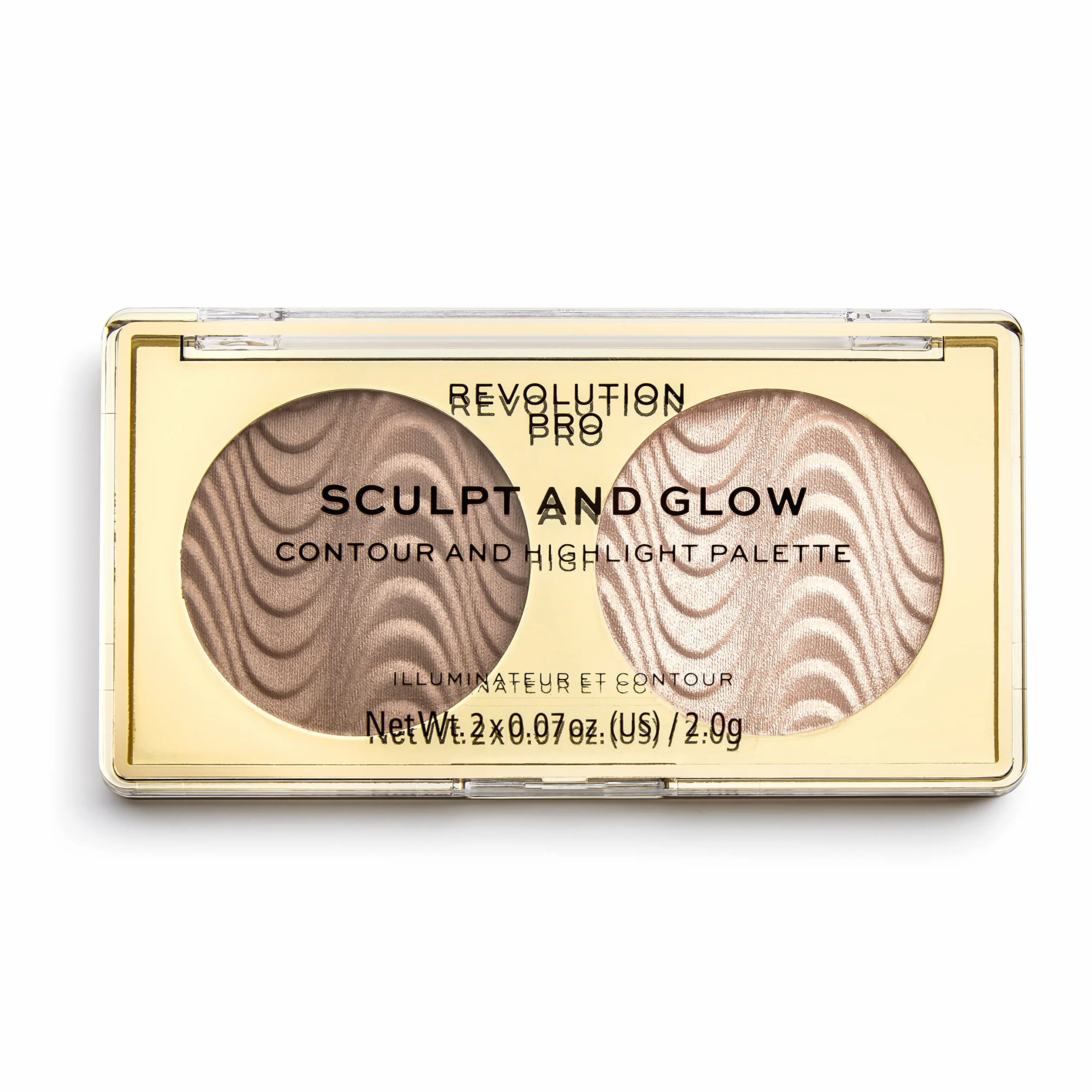 Revolution Pro, Sculpt & Glow, paleta twarzy, pustynne niebo, 2 odcienie, 4 g