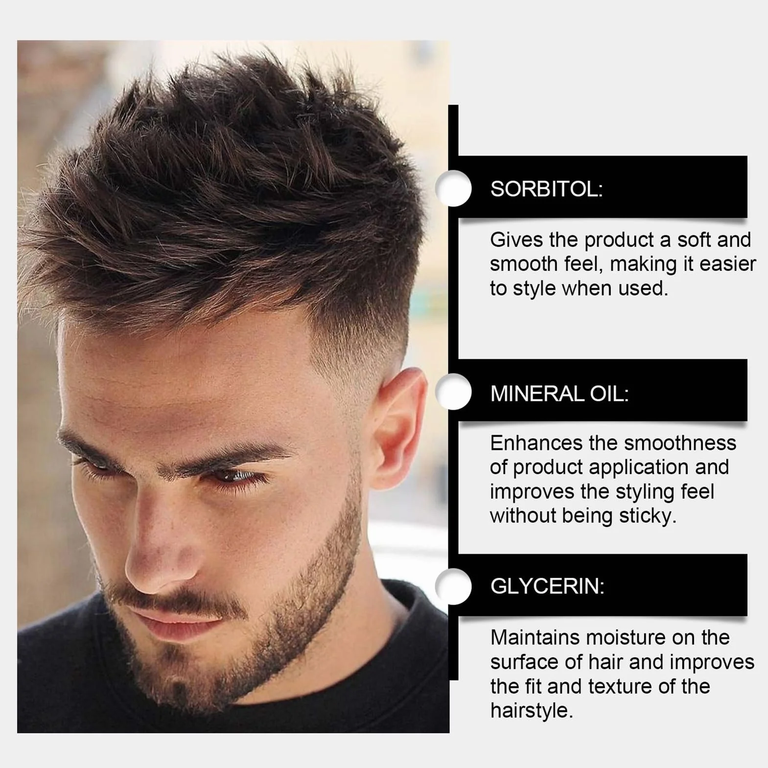 Strong Hold Hair Clay, matowy krem do włosów, uroczy kompaktowy krem, całodzienne rozwiązanie do stylizacji domu, podróży, randek, wydarzeń i fotografii, mężczyzn, czarnych