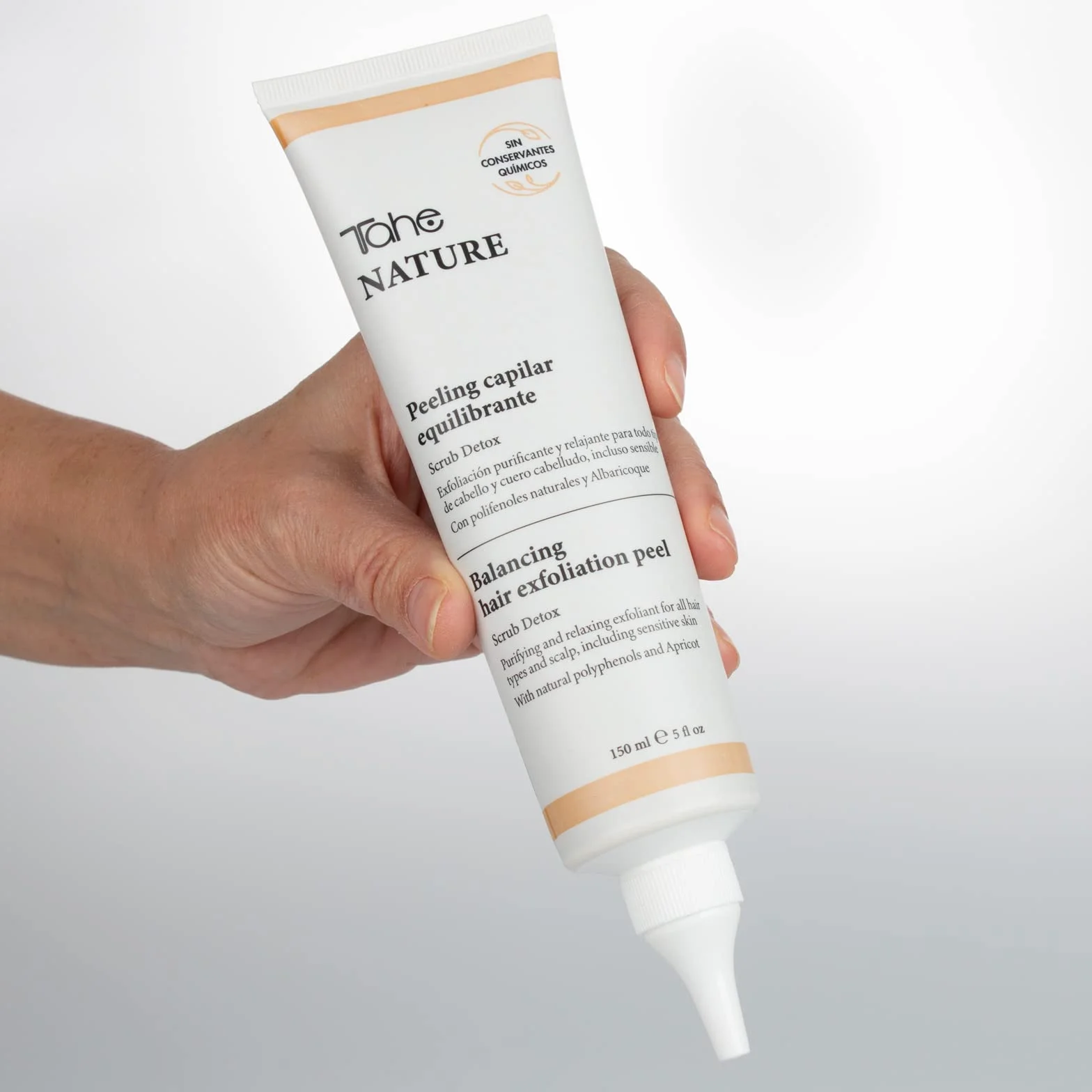 Tahe Nature Peeling wyważająca kapilara z oczyszczającym działaniem złuszczającym do wszystkich rodzajów włosów, 150 ml