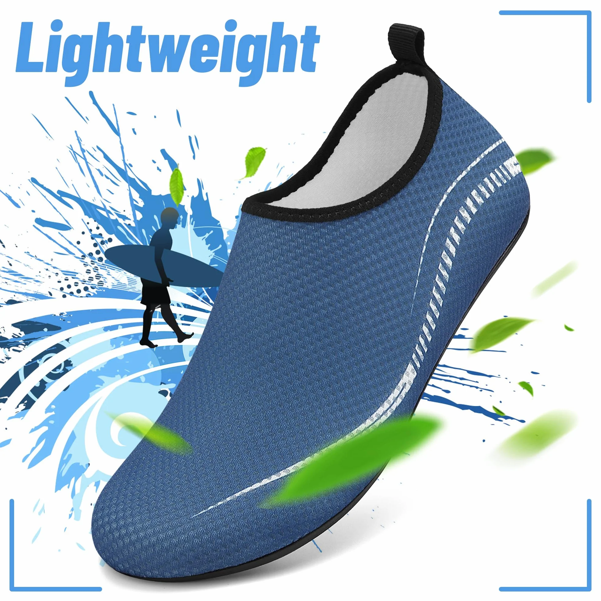 Buty do Wody Water Shoes Buty do SportóW Wodnych Lekkie Buty do PłYwania Buty PlażOwe Buty do Jogi Buty do Surfowania dla Kobiet I MężCzyzn. Niebieski, 39EU