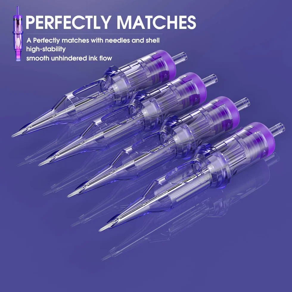 Mast Pro Tattoo Cartridge Needles 20Pieces #12 0.35 1203RL Standard Round Liner Microblading Tattoo Needle Cartridge for Tattoo Machine Pen