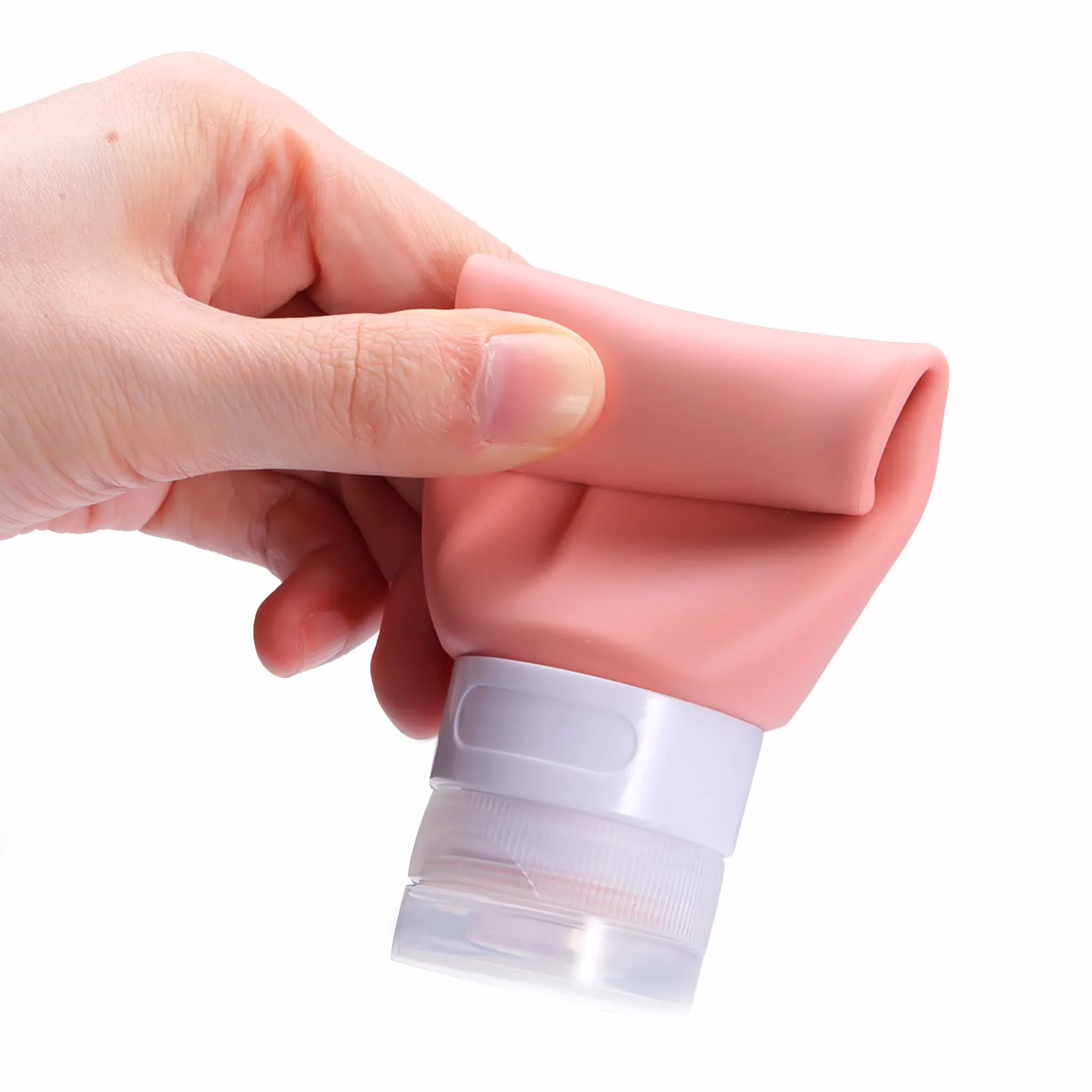 Zestaw silikonowych butelek podróżnych, 90 ml, nie zawierają BPA, 4 sztuki, szczelne, wielokrotnego napełniania, przenośne, do wyciskania, puste akcesoria, pojemniki na artykuły toaletowe, balsam,