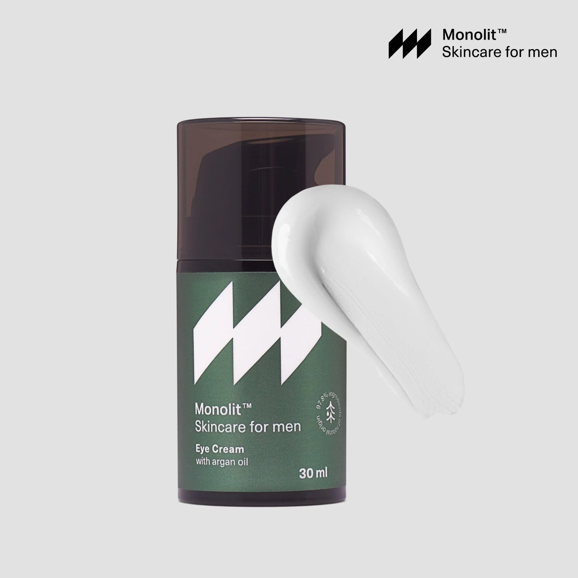 Monolit Krem pod Oczy z Olejkiem Arganowym dla Mężczyzn, Przeciwzmarszczkowy, Nawilżający, 30ml