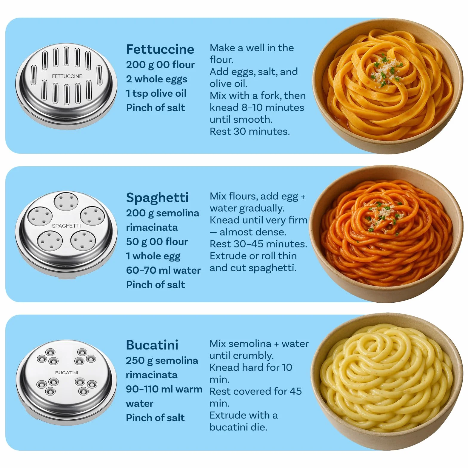 Prasa do Makaronu do Mikserów do KitchenAid od MMOBIEL – 7-w-1 Maszynka do Makaronu z 7 Wymiennymi Talerzami do Fusilli, Rigatoni, Spaghetti, Bucatini, Fettuccine i Makaronu Kolanka – Łatwa Instalacja