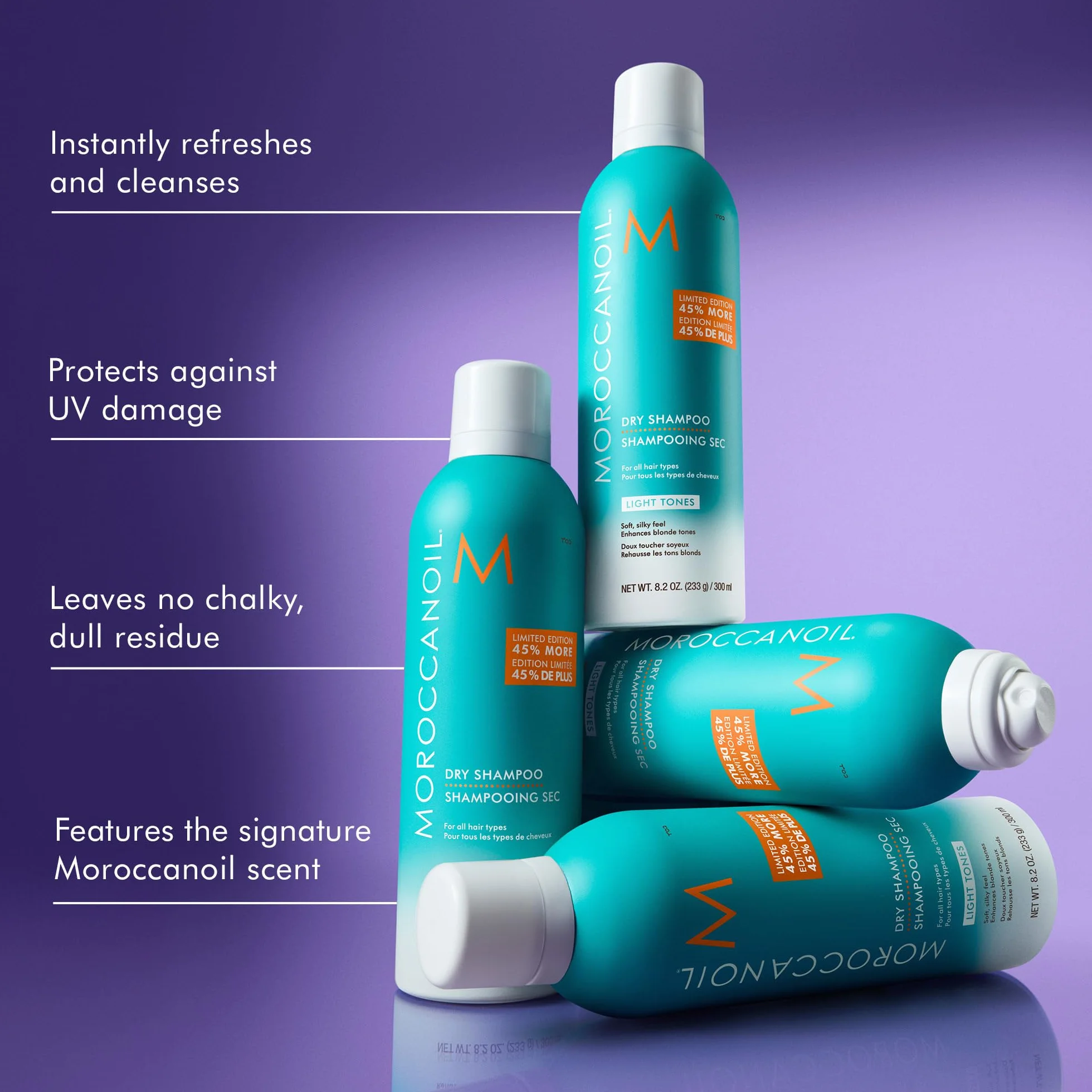 Moroccanoil Suchy szampon do jasnych włosów 323 ml