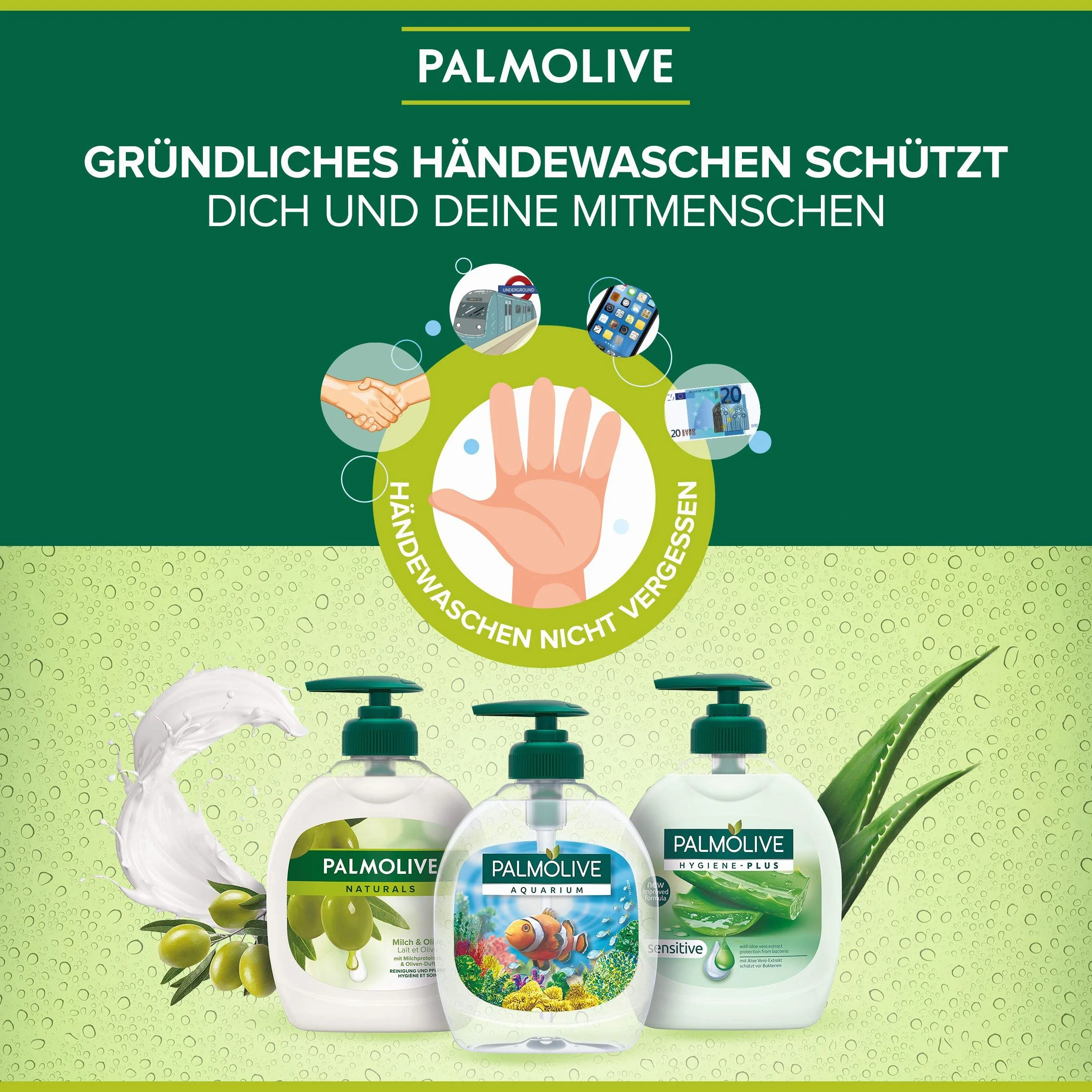 Palmolive Naturals mydło z mlekiem i oliwką 6 x 300 ml – mydło w płynie do wszystkich rodzajów skóry, mydło do rąk, mydło w płynie do rąk