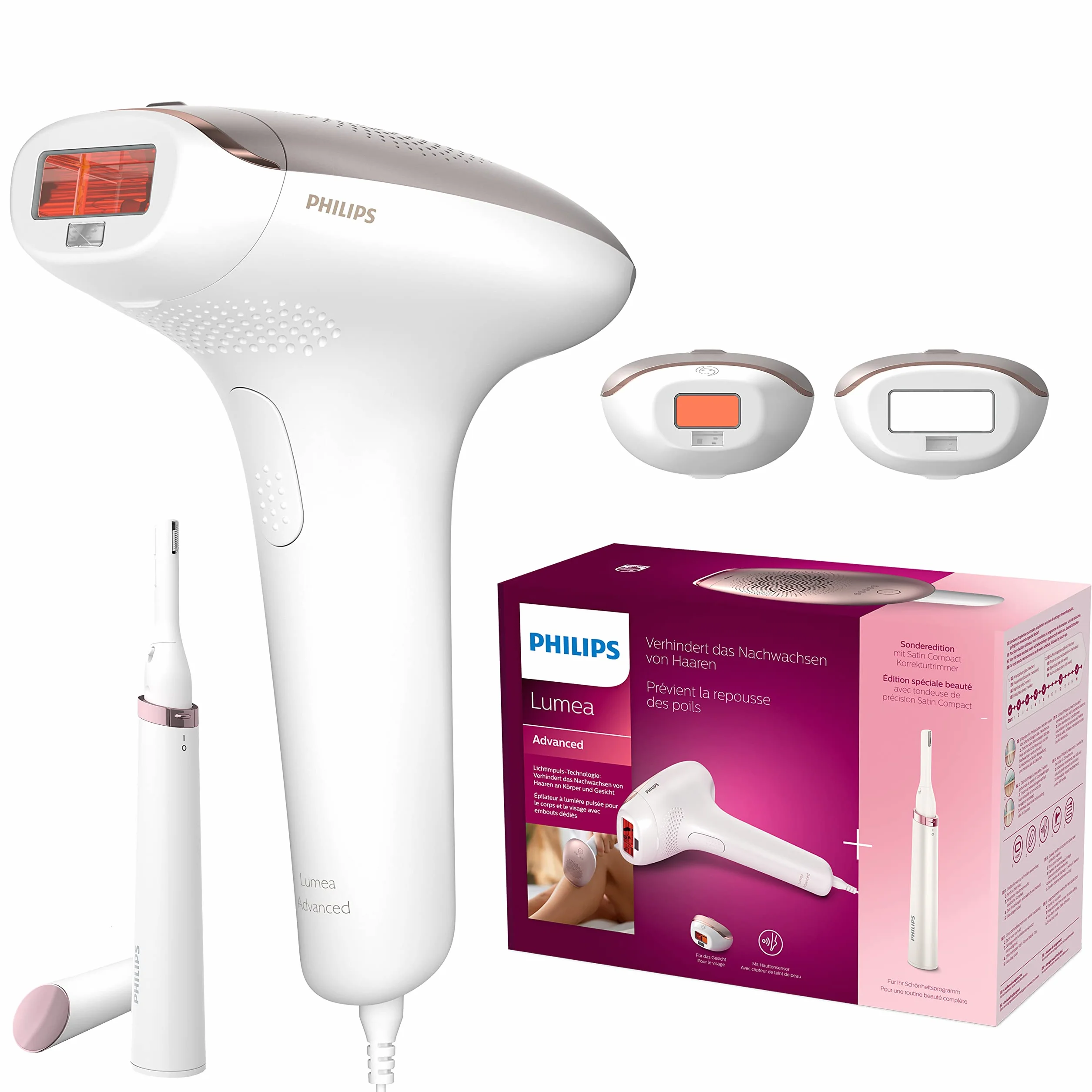 Philips Lumea Advanced BRI921/00 Depilator, Biały, 3 Miesiące Efektu