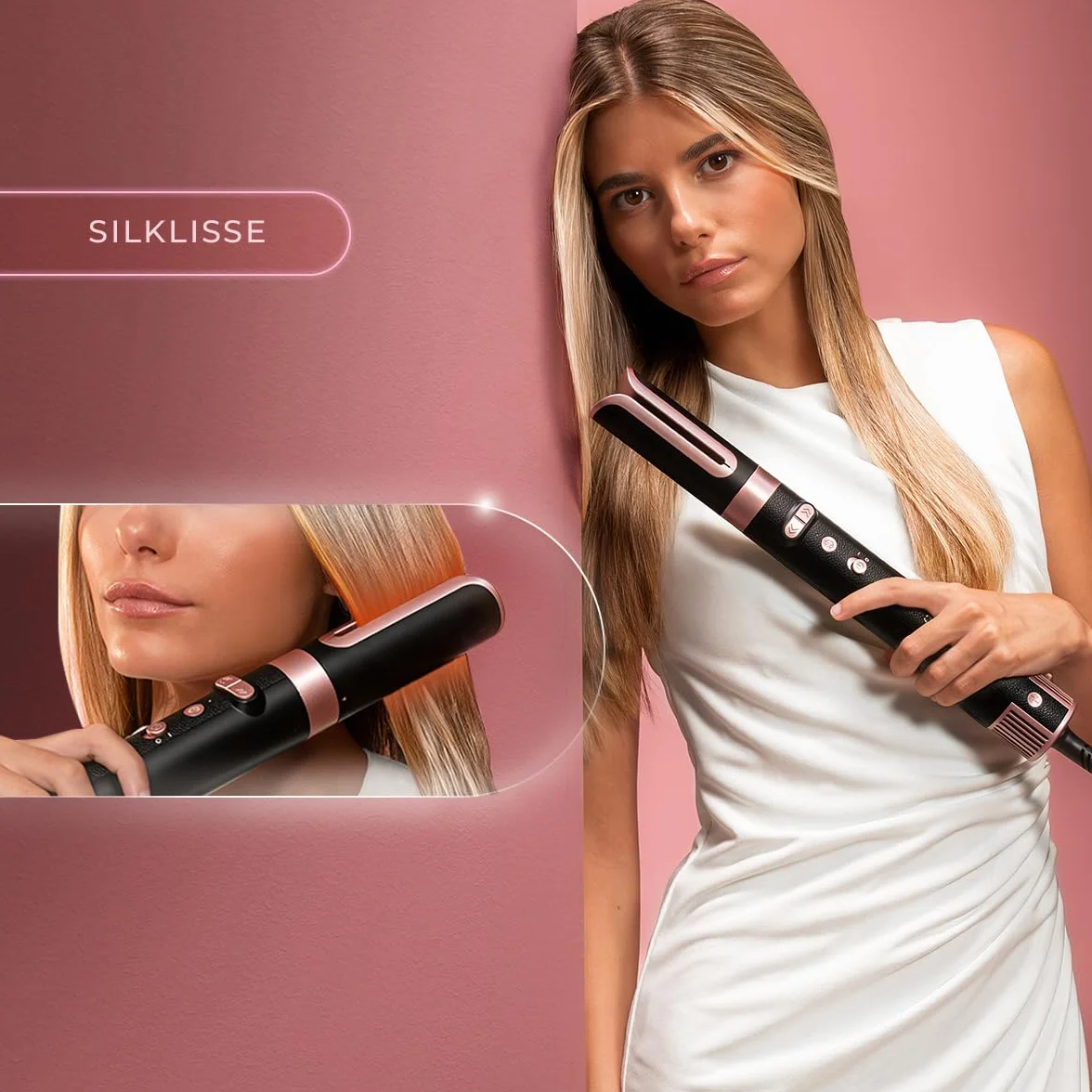 Cecotec Wielofunkcyjny styl do modelowania włosów, 8 głowic CeramicCare 8in1, AirGlam Gyro. 1500 W, gładki, kształtujący i pętelkowy, bezszczotkowy silnik, funkcja obrotowa i powłoka ceramiczna i