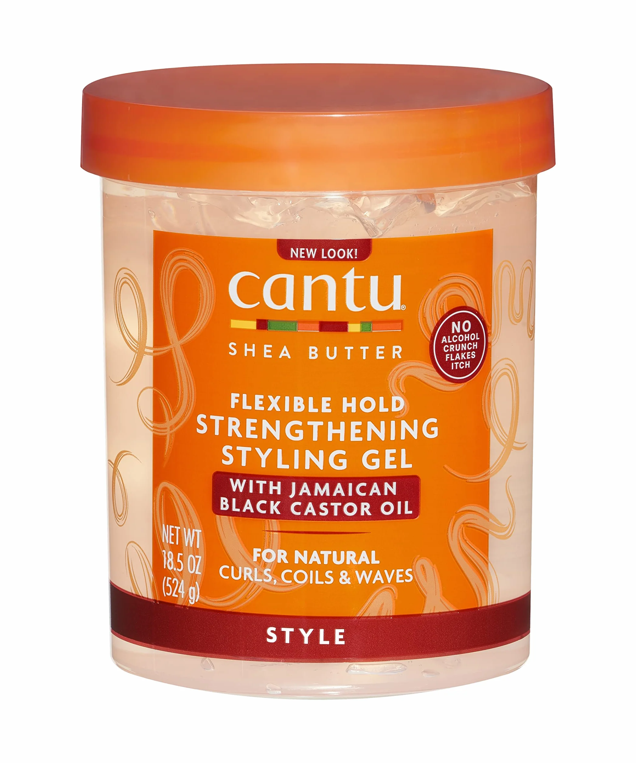 CANTU masło shea wzmacniający żel wzmacniający, 524 g, czarny jamajski olej rycynowy, opakowanie może się różnić