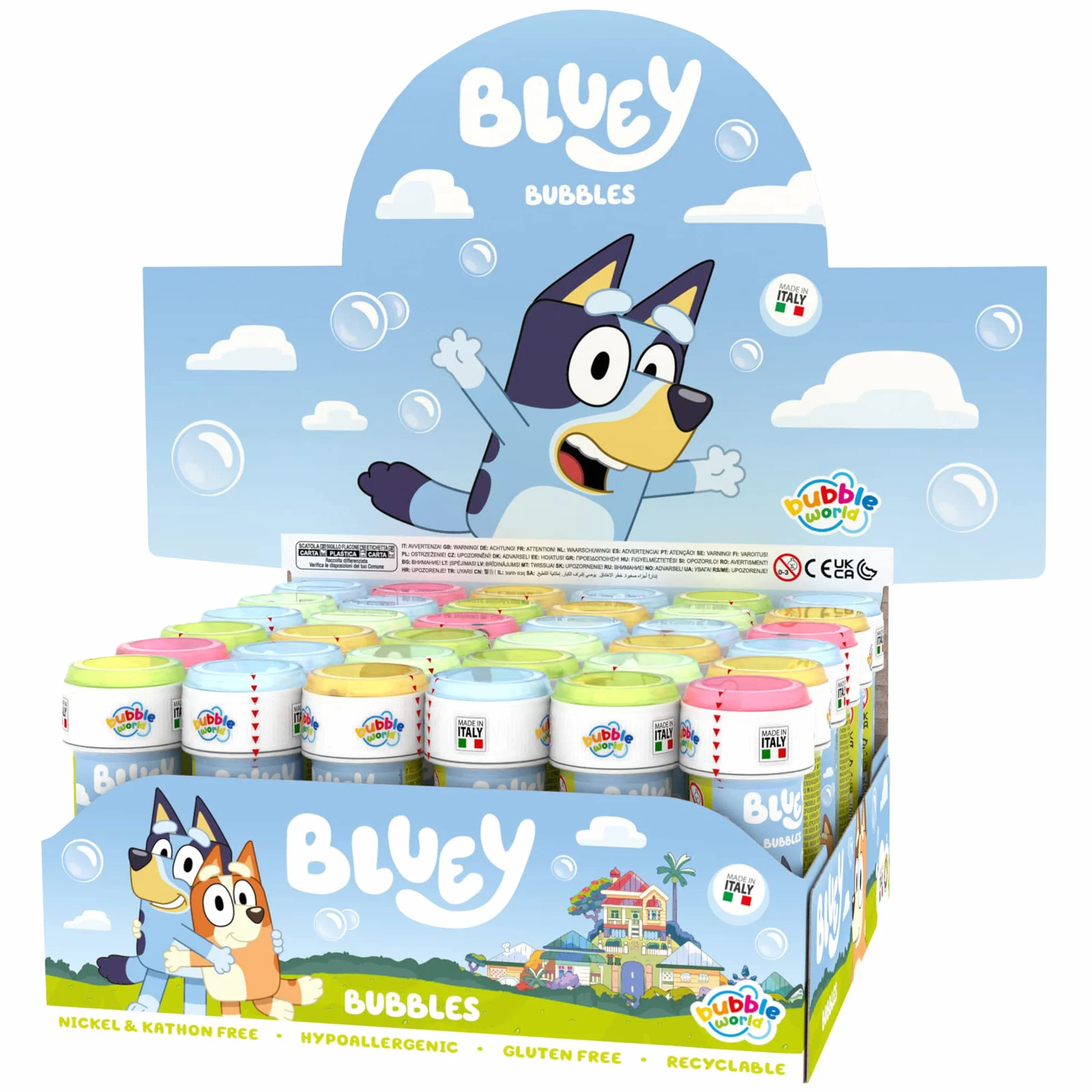 DULCOP - Bluey Bubbles - Bąbelki mydlane - 60 ml - 047337 - Niebieski - Plastik - Licencjonowany - Zabawka dla dzieci - Gra na świeżym powietrzu - Gra letnia - Od 3 lat