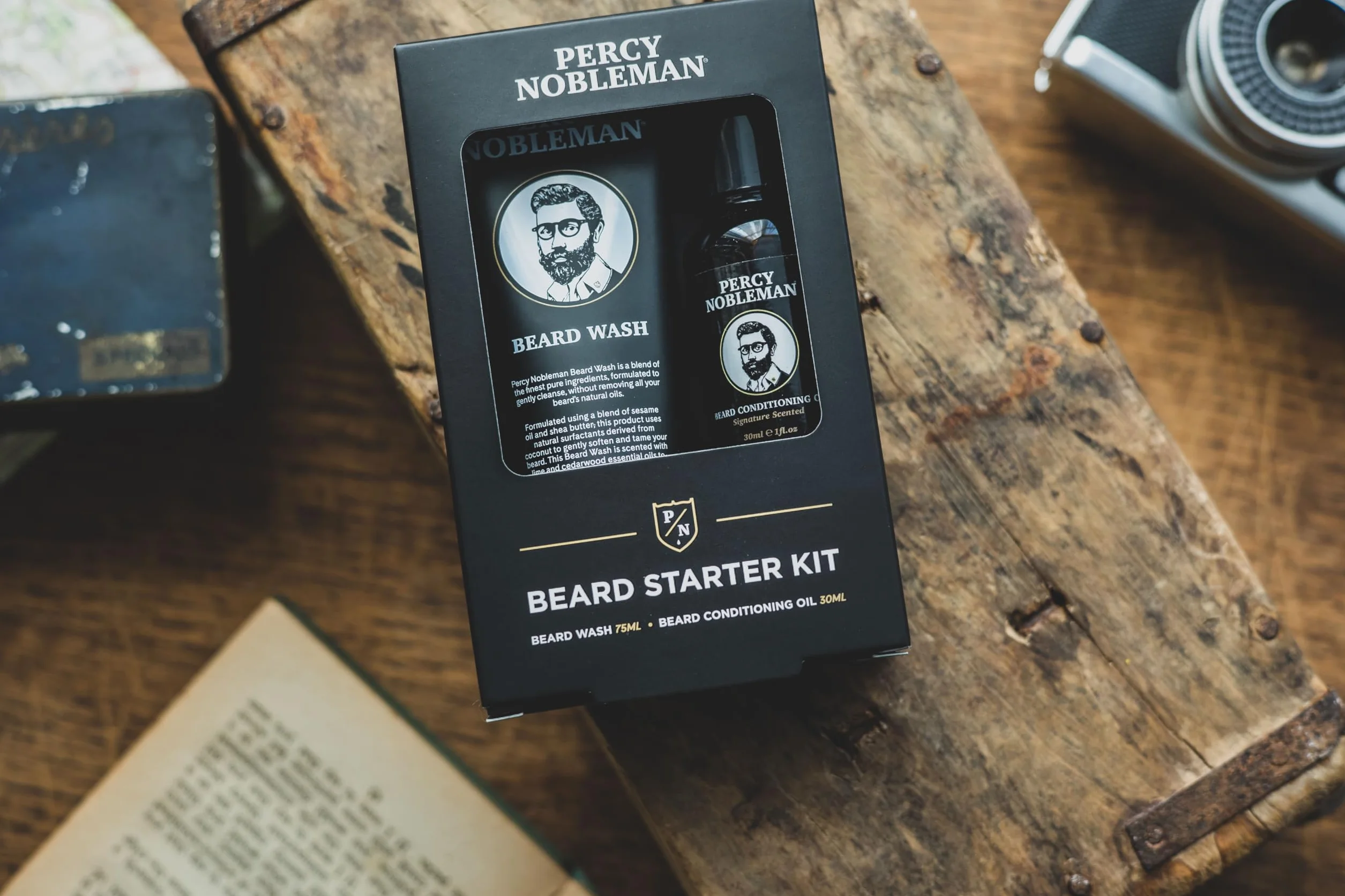 Percy Nobleman Zestaw startowy do brody olejek 30 ml mycie 75 ml