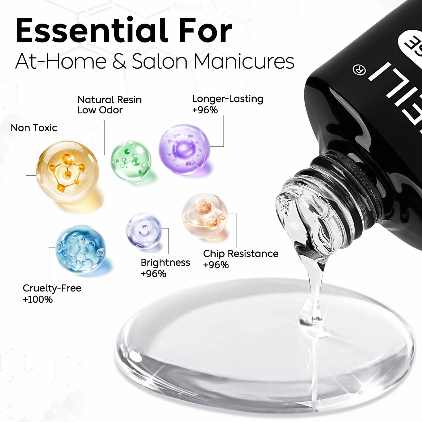 AIMEILI Peel Off Base Coat Gel Remove Półtrwały lakier do paznokci półtrwały lakier do paznokci Soak Off UV LED przezroczysty żel UV 10 ml