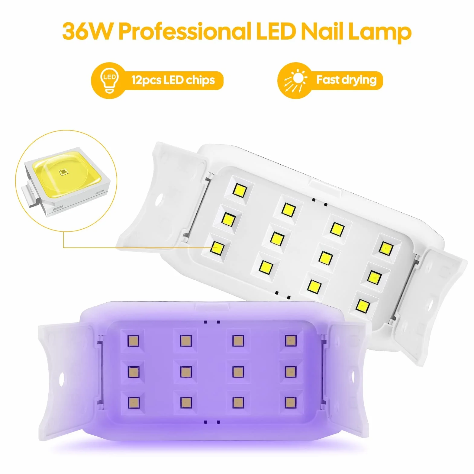 zalati Lampa do paznokci 36 W UV LED składana przenośna lampa utwardzająca do paznokci żelowych szybkoschnące zdobienie paznokci