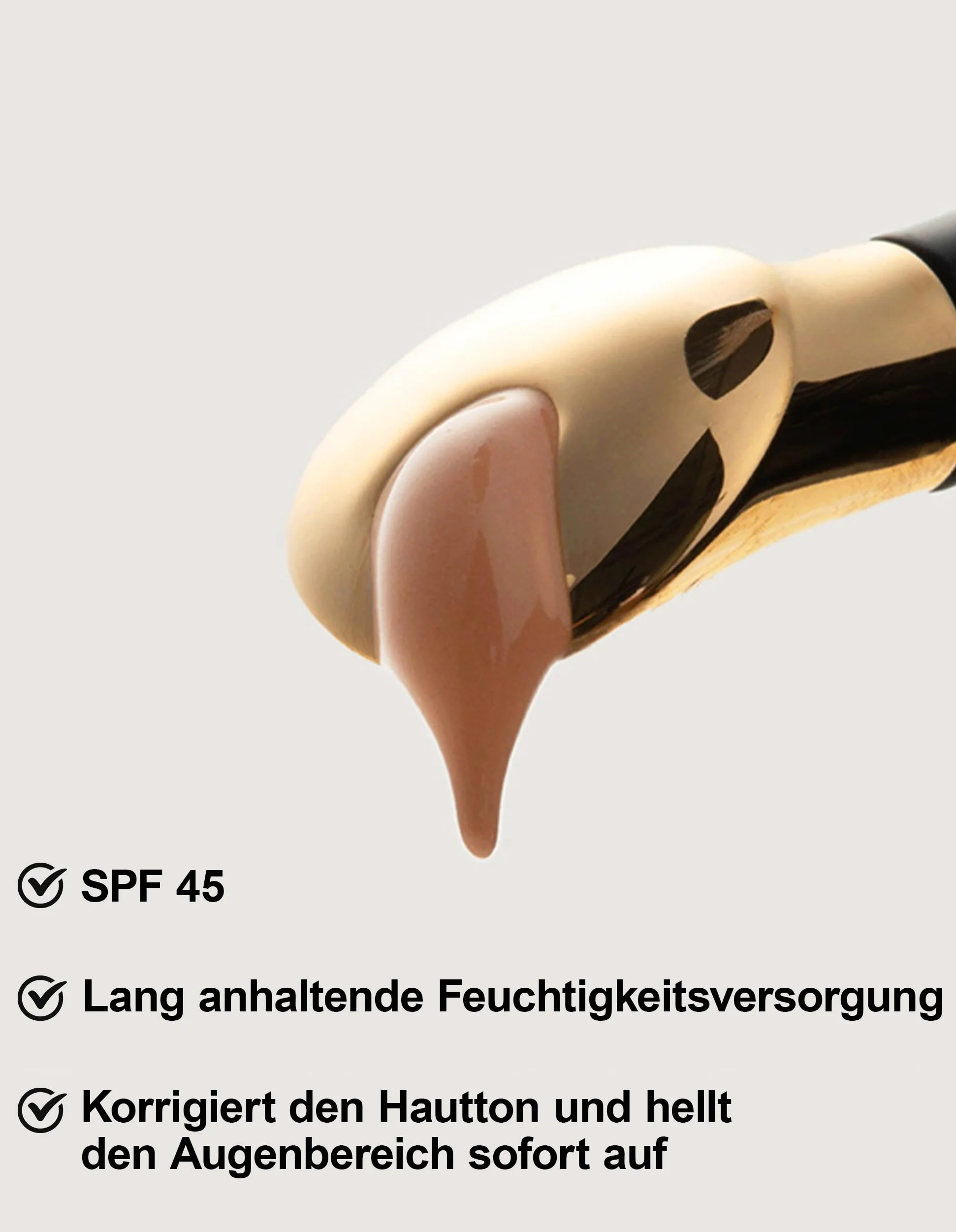 Erinde Korektor do oczu, rozjaśniający korektor do pielęgnacji oczu z efektem anti-aging, maskuje zaczerwienienia, cienie pod oczami i plamy pigmentowe, wysoka siła krycia, przyciemniony krem pod oczy