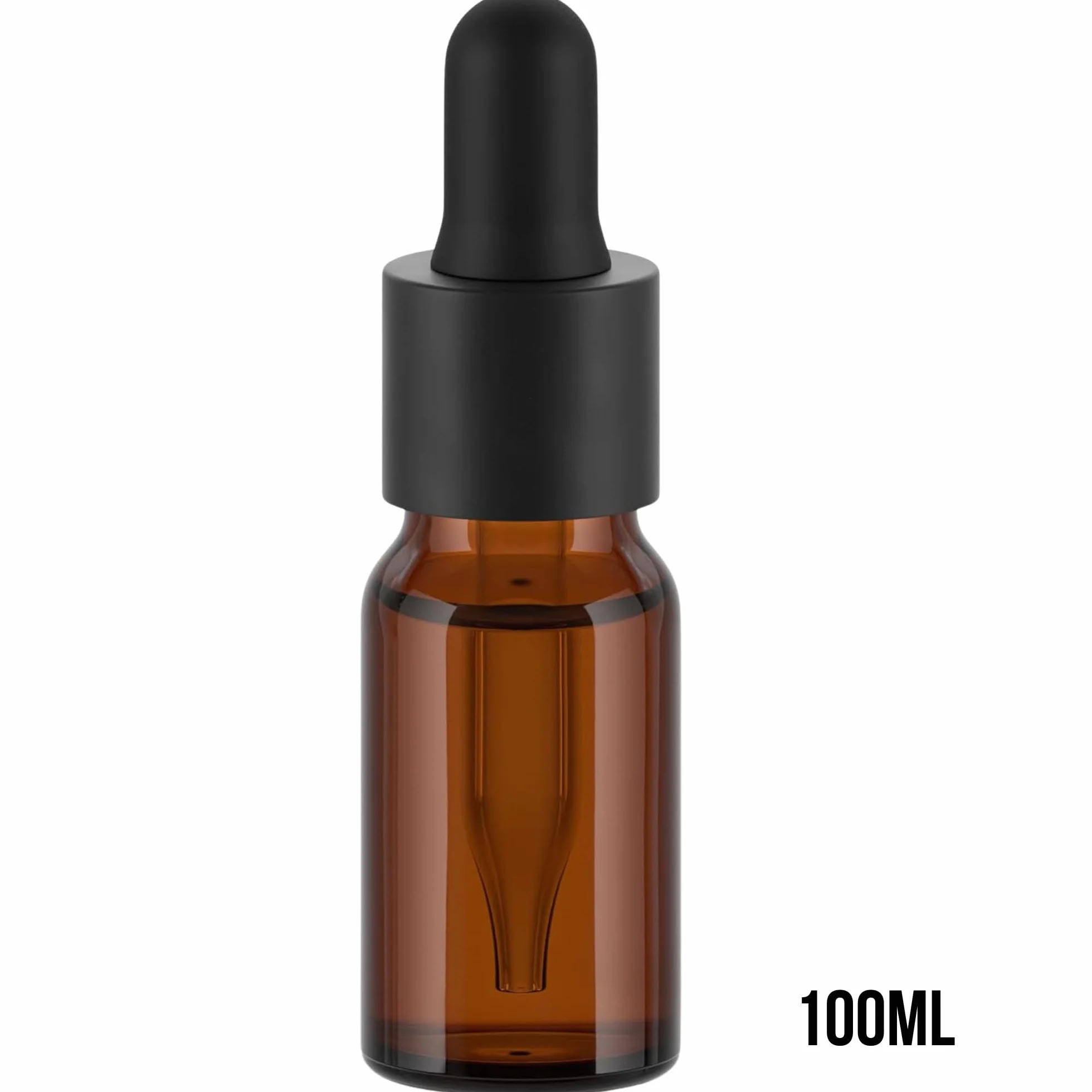 Essenciales - Butelki z zakraplaczem ze szkła bursztynowego 100 ml | Opakowanie 2 x Butelki ze szklaną pipetą | Naturalna ochrona przed promieniowaniem UV | Do olejków eterycznych | Aromaterapia