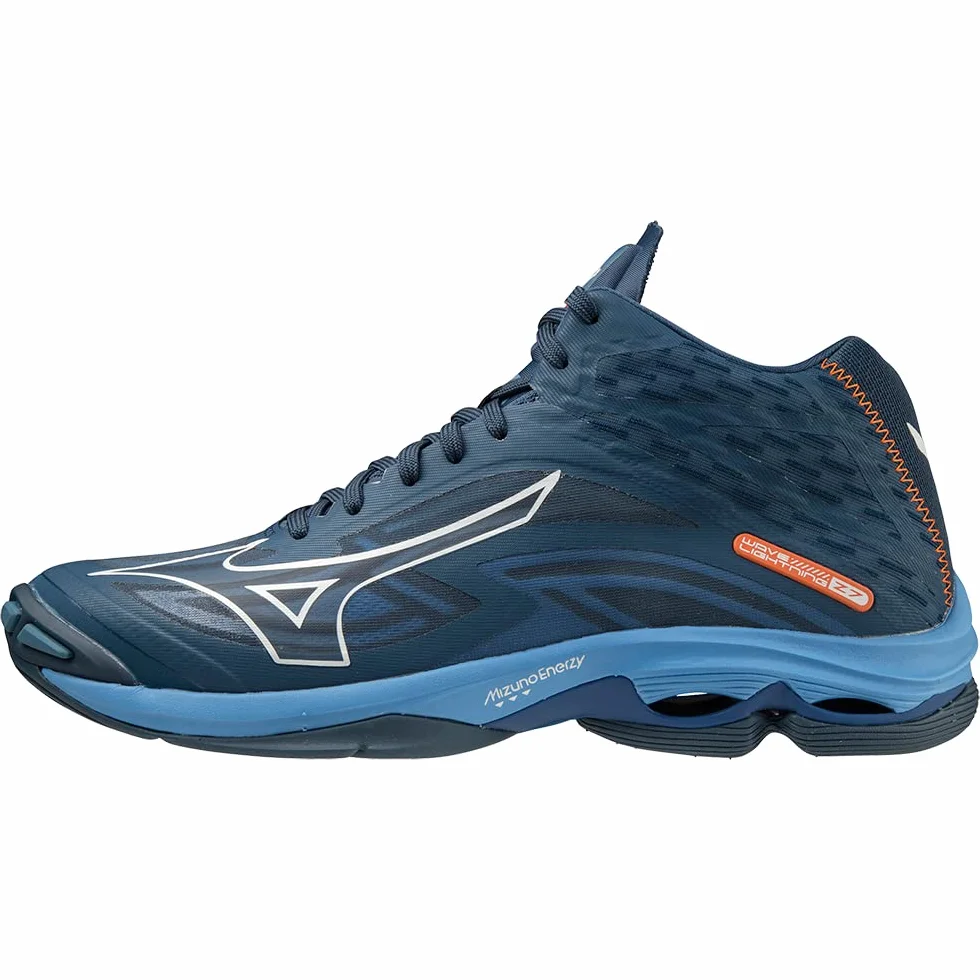 Mizuno Unisex Wave Lightning Z7 Mid buty do piłki ręcznej, Darkdenim White Bluejasper, 44,5 EU, darkdenim white bluejasper, 44.5 EU