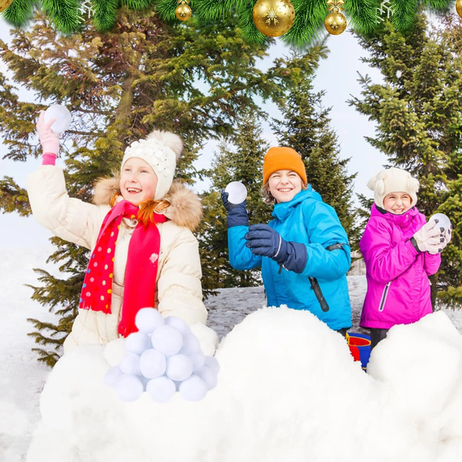 Gukasxi 30 sztuk sztucznych śnieżek 6 cm dla dzieci do użytku wewnątrz i na Boże Narodzenie, białe śnieżki do majsterkowania, miękkie, pluszowe, na zimę, dekoracja bożonarodzeniowa