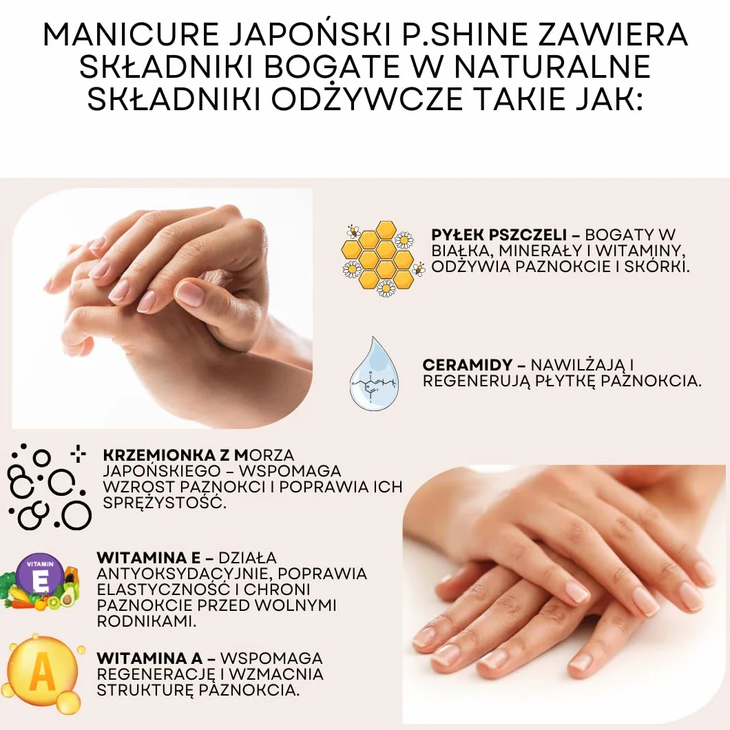 P.Shine Japoński zestaw do manicure, do regeneracji i wzmocnienia płytki paznokcia, leczenie naprawcze, zdrowy, wysokiej jakości zestawu do paznokci