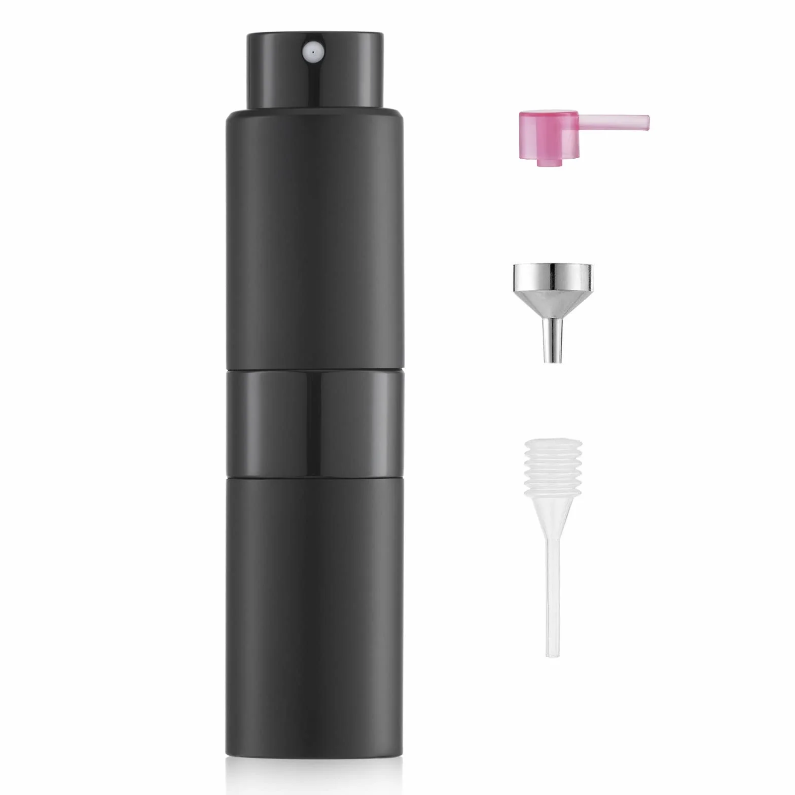 Toureal 20 ml wielokrotnego napełniania rozpylacz na perfumy, parownik podróżny, rozpylacz rozpylacza perfumy, butelki na perfumy z rozpylaczem (czarny)