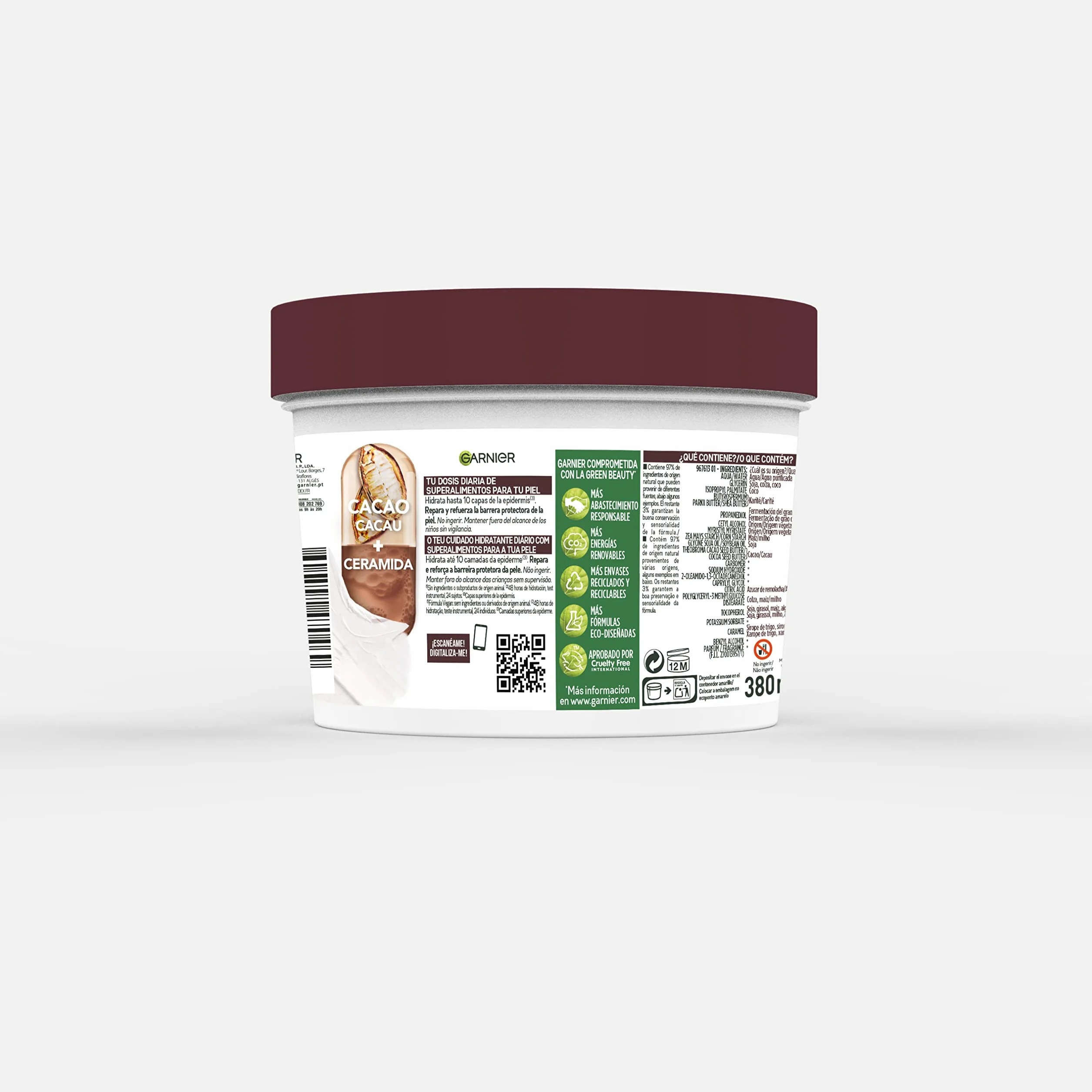 GARNIER Body Food Cacao Nawilżanie Kojąca 380 ml