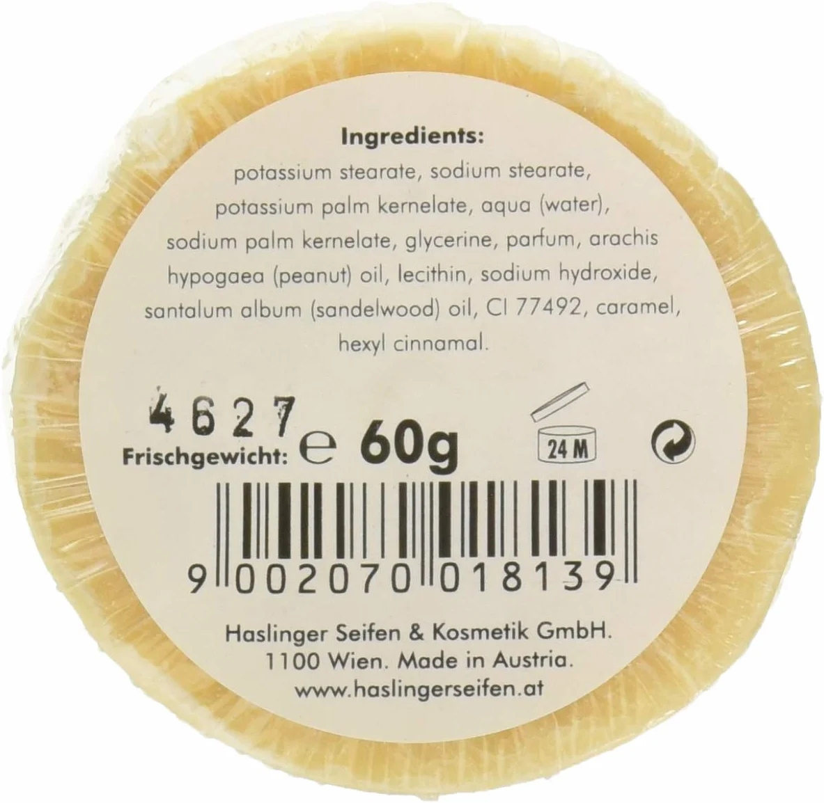 HASLINGER Mydło do golenia z drewna sandałowego 60 g