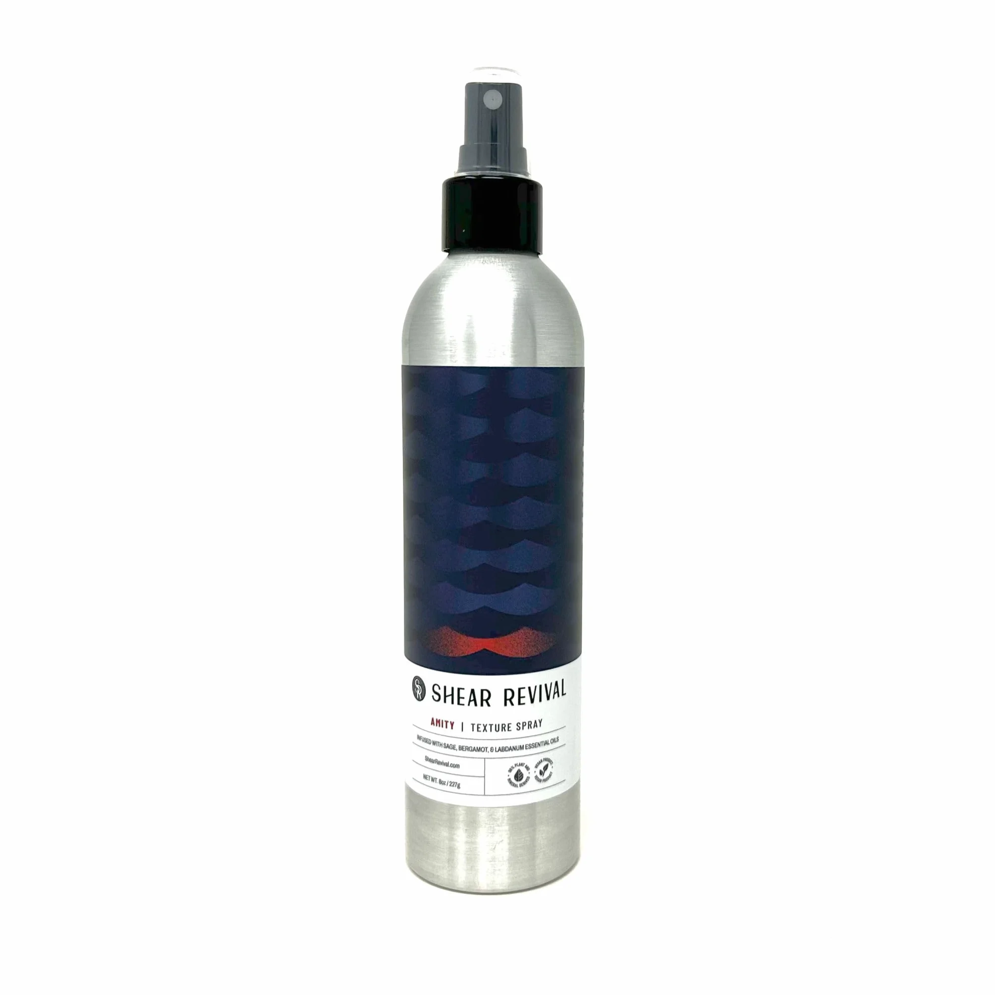 Shear Revival Amity Texture Spray – Lekkie Utrwalenie Spray do Włosów z Solą Morską i Glinką dla Mężczyzn – Matowe Wykończenie, Wegański i Odżywczy Teksturator – 227 g