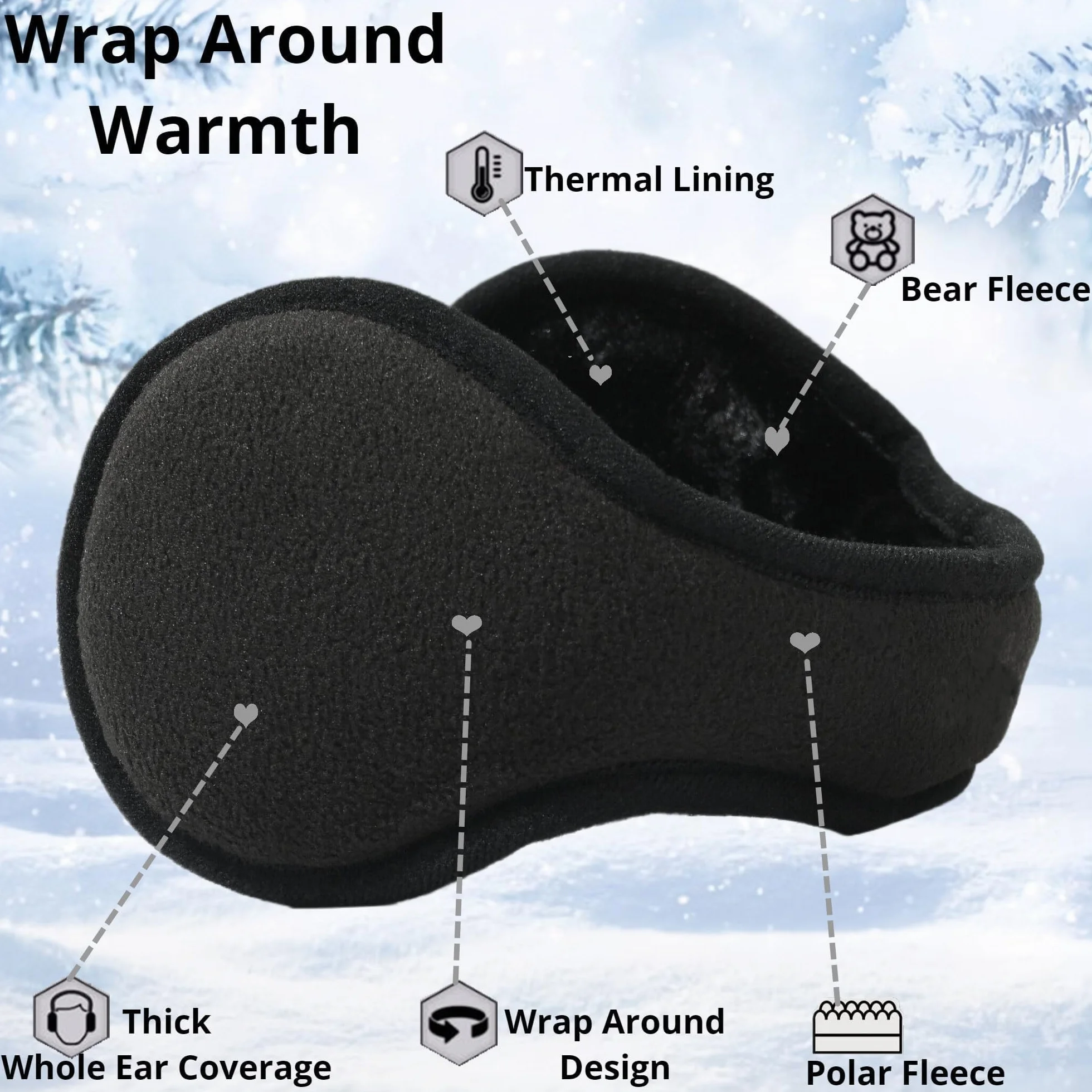 Unisex Ear Warmers dla kobiet Mężczyźni Nauszniki Winter Knit Polar Warm Earmuffs Winter Accessory