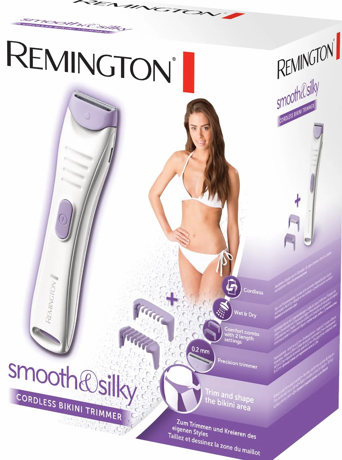 Remington Smooth&Silky BKT4000 depilator do bikini bezprzewodowy na sucho i mokro 2-4mm 60 min