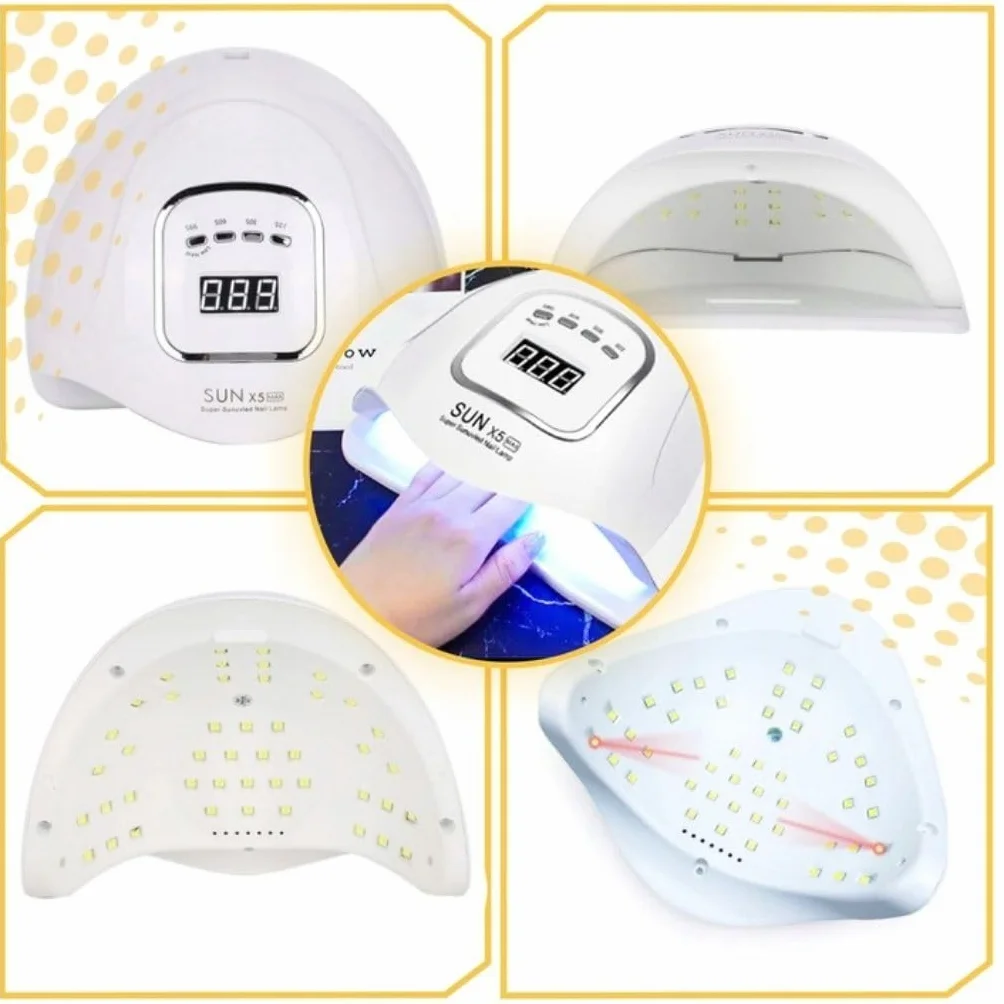 Lampa LED do paznokci 80 W SUN X5 MAX LCD UV timer 10/30/60/99s do stóp i rąk
