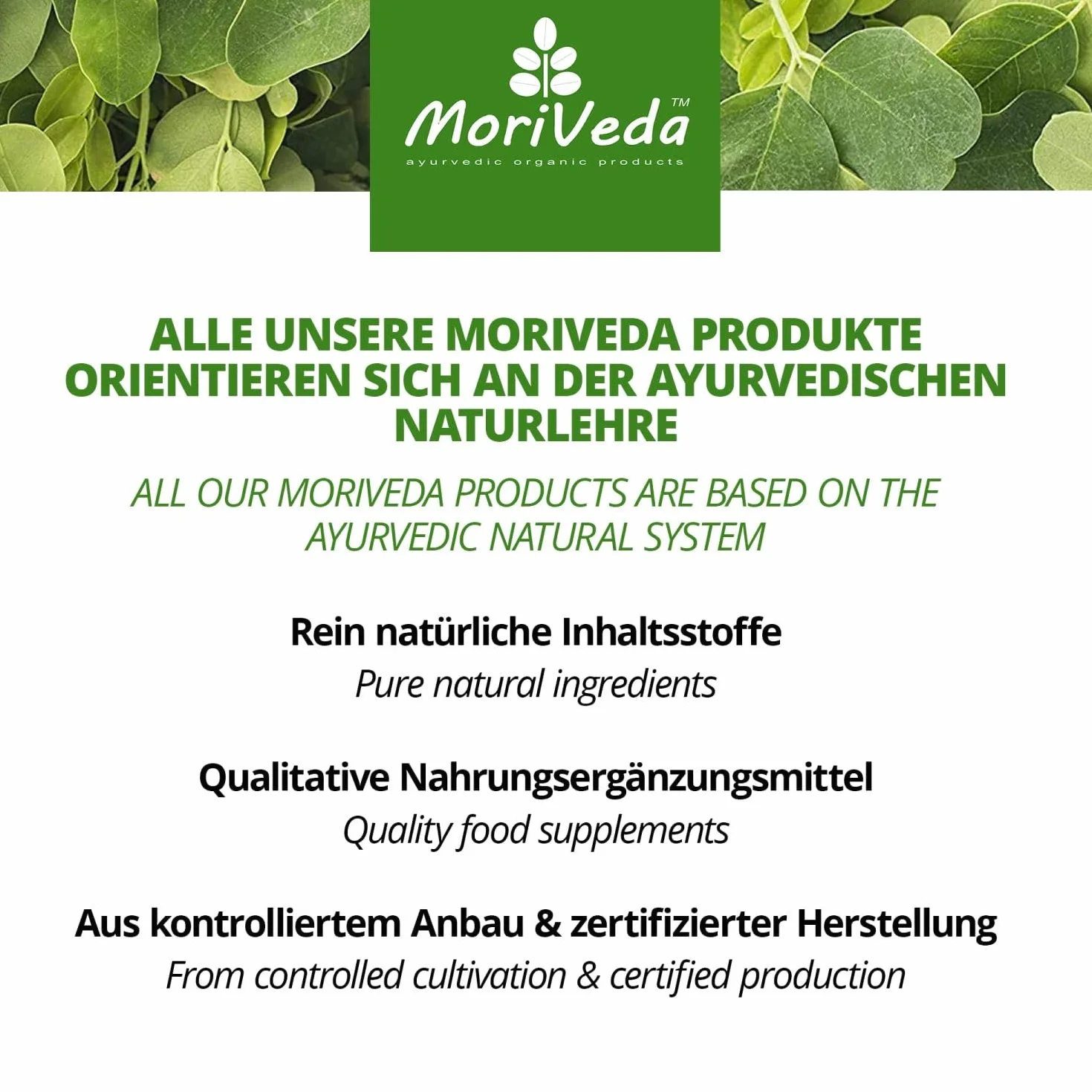 Olej Moringa Premium 100ml pierwsze tłoczenie dojrzewających w słońcu nasion oleifera MoriVeda