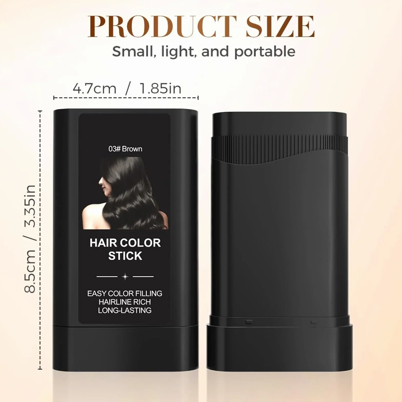Hair Dye Comb, natychmiastowy kij do koloryzacji z wbudowanym grzebieniem, odporny na pot i farbowanie włosów, do zakrycia włosów, mężczyzn i kobiet (brązowy)