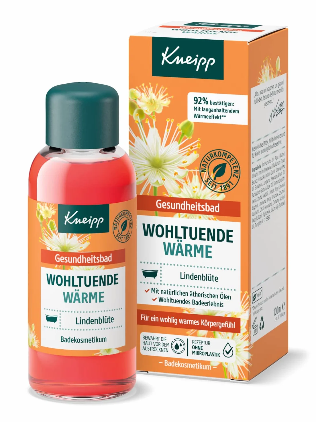 Kneipp Kojące Ciepło Olejek do Kąpieli, 100 ml